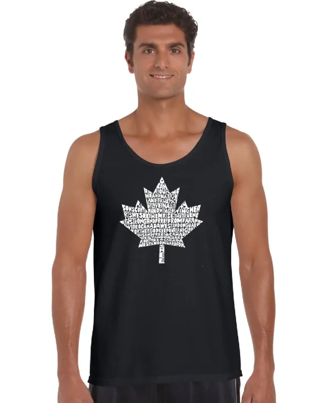 CANADIAN NATIONAL ANTHEM - Men's Word Art Tank Top sold by LA Pop Art