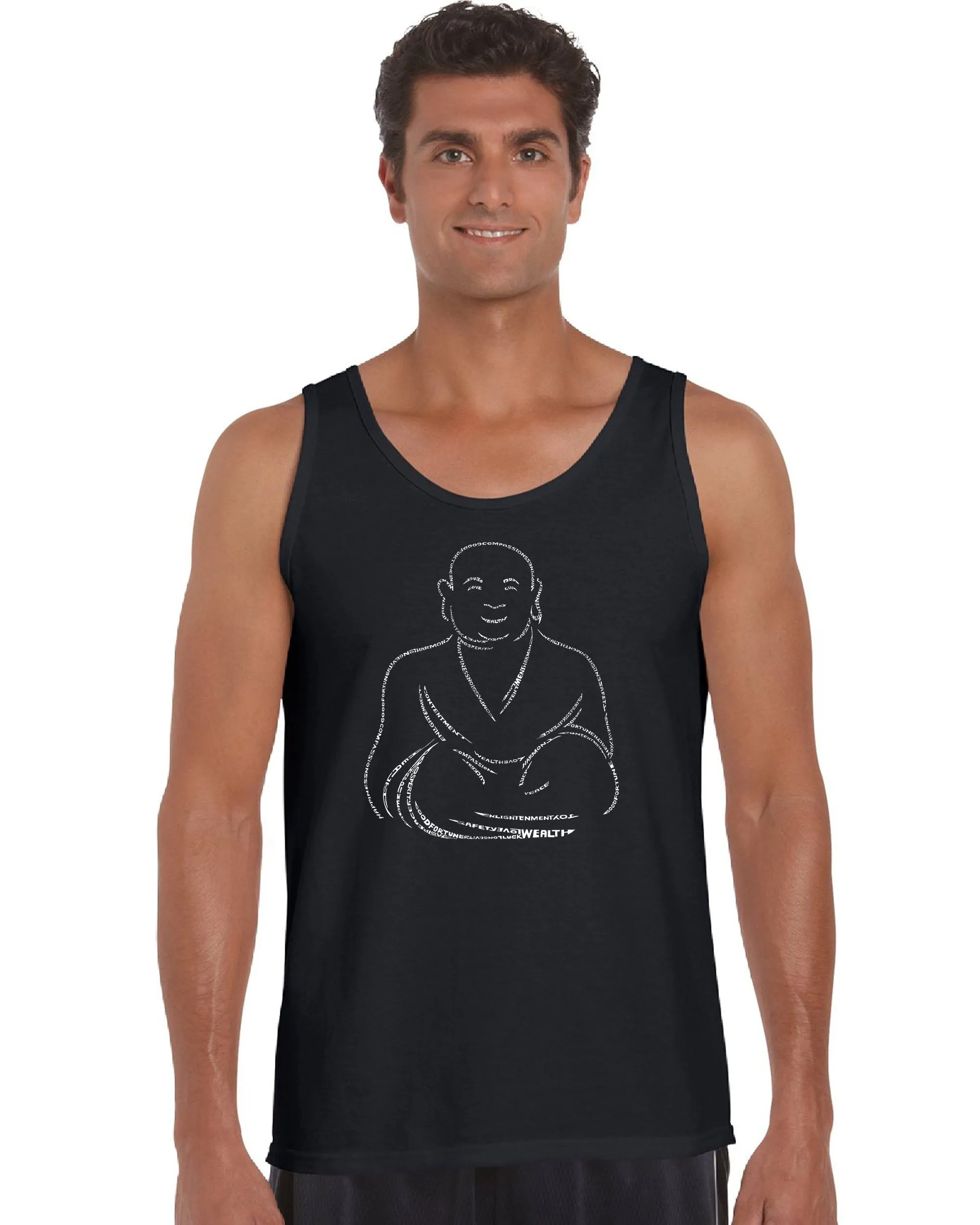 POSITIVE WISHES - Men's Word Art Tank Top sold by LA Pop Art