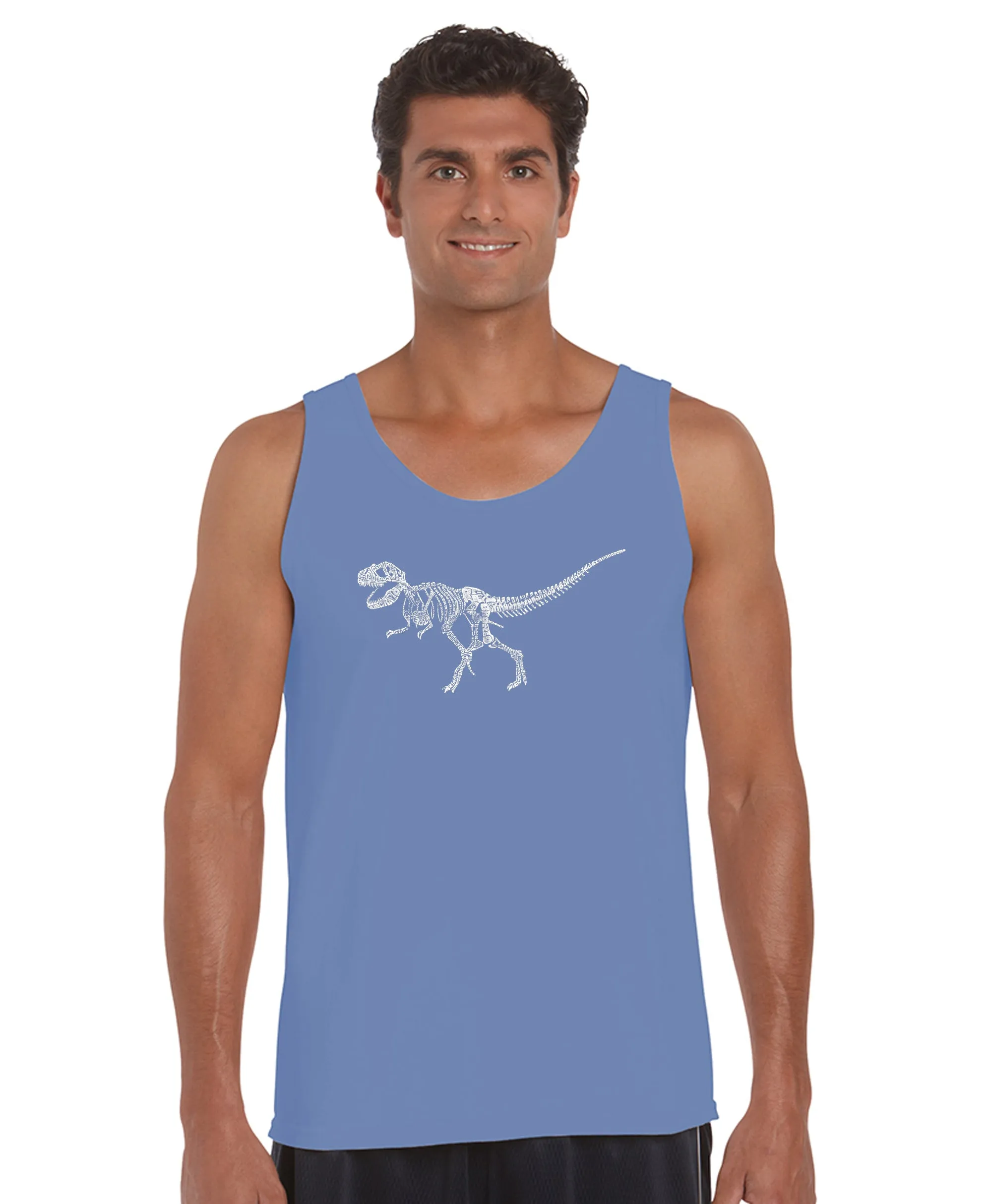 Dinosaur TRex Skeleton - Men's Word Art Tank Top sold by LA Pop Art product image thumbnail 3