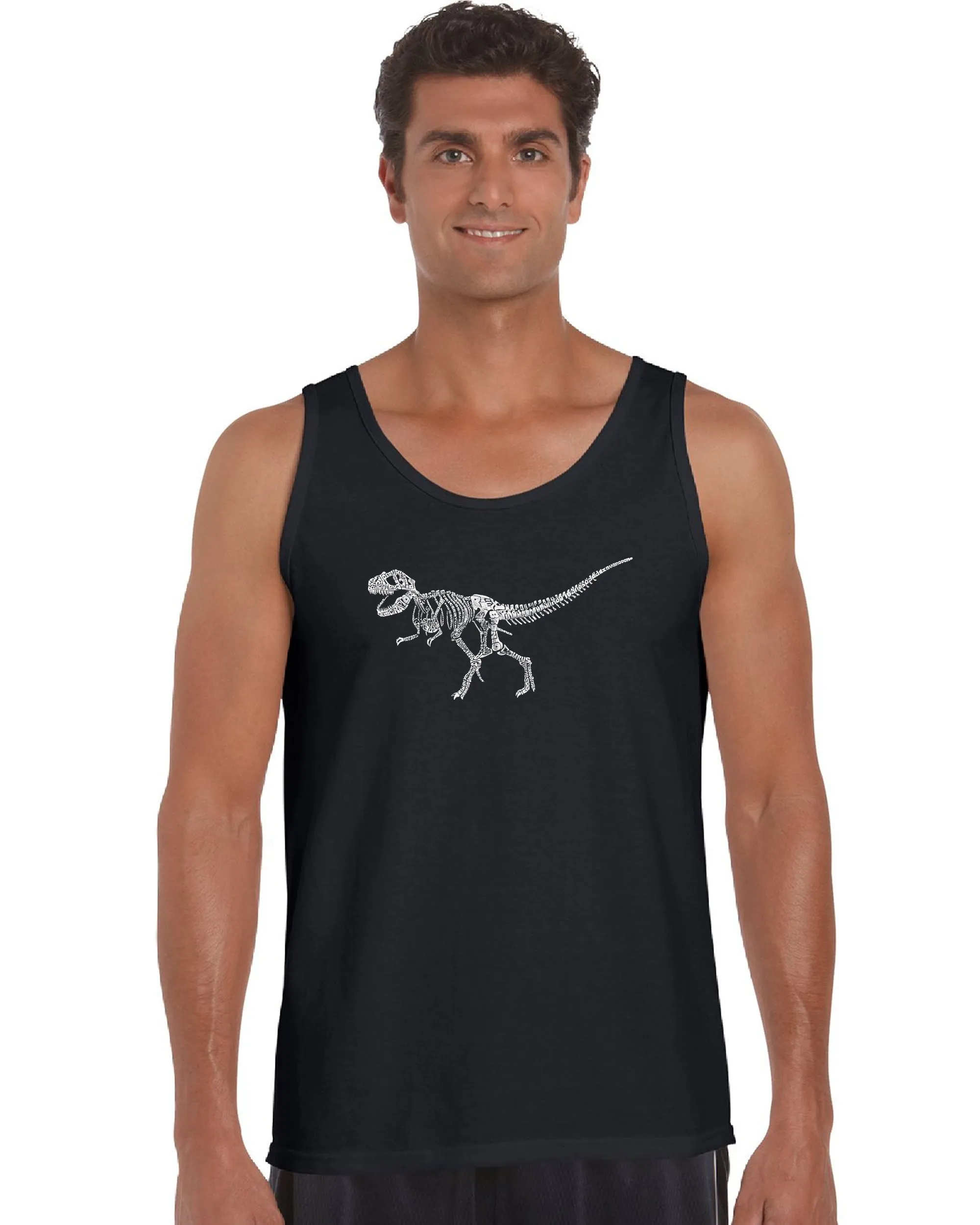 Dinosaur TRex Skeleton - Men's Word Art Tank Top sold by LA Pop Art