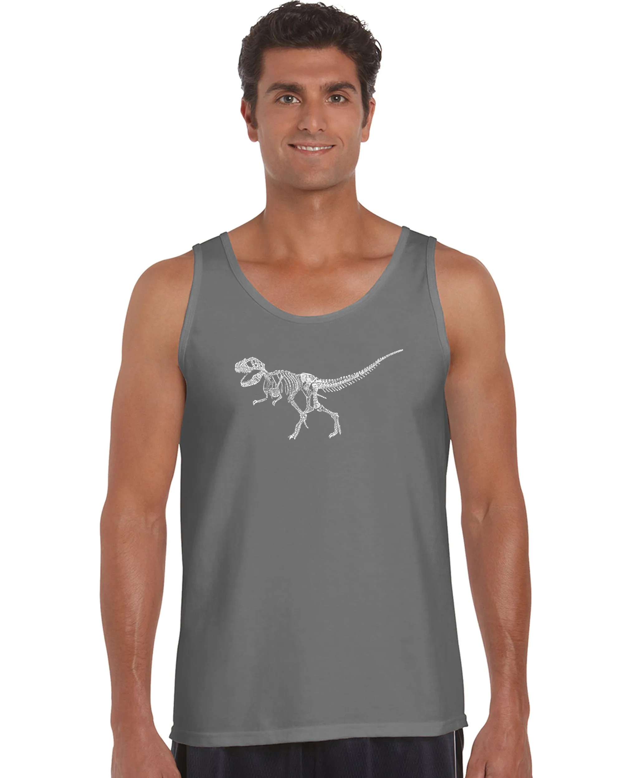 Dinosaur TRex Skeleton - Men's Word Art Tank Top sold by LA Pop Art product image thumbnail 5