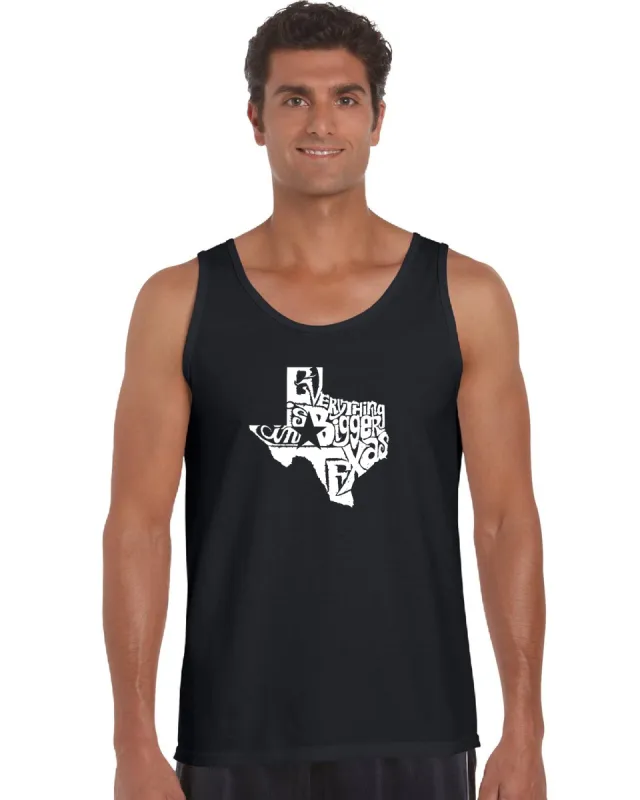 Everything is Bigger in Texas - Men's Word Art Tank Top sold by LA Pop Art