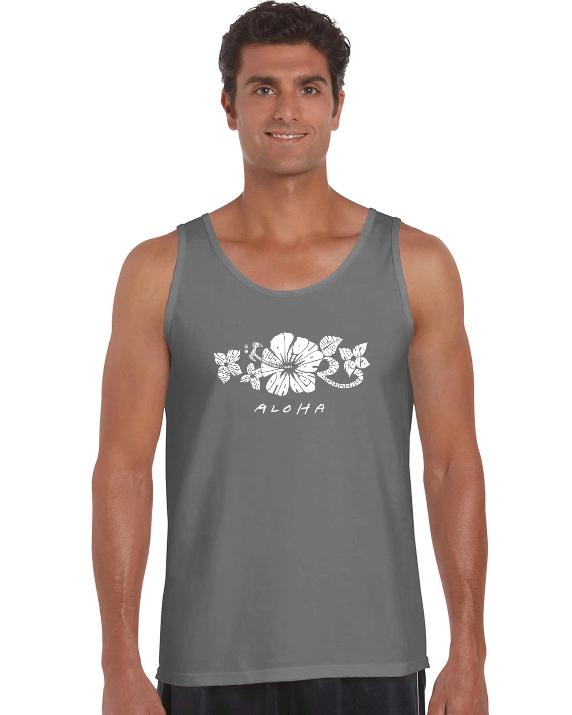 ALOHA - Men's Word Art Tank Top sold by LA Pop Art product image thumbnail 5