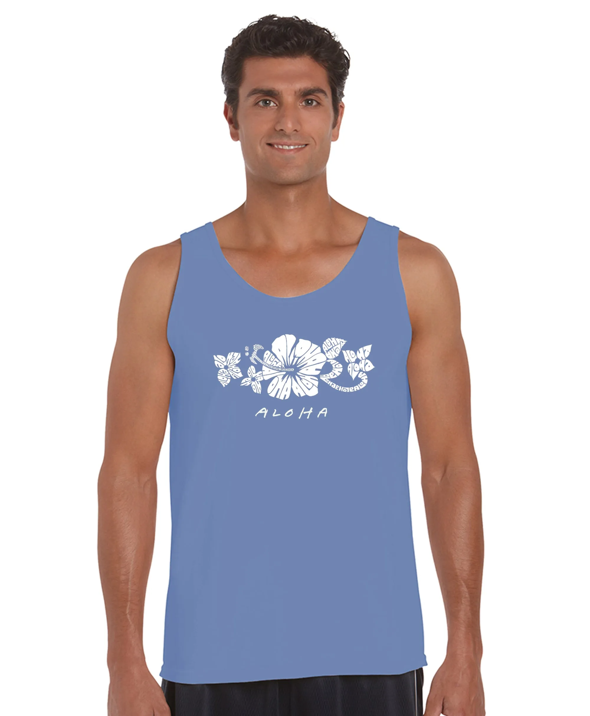 ALOHA - Men's Word Art Tank Top sold by LA Pop Art product image thumbnail 3