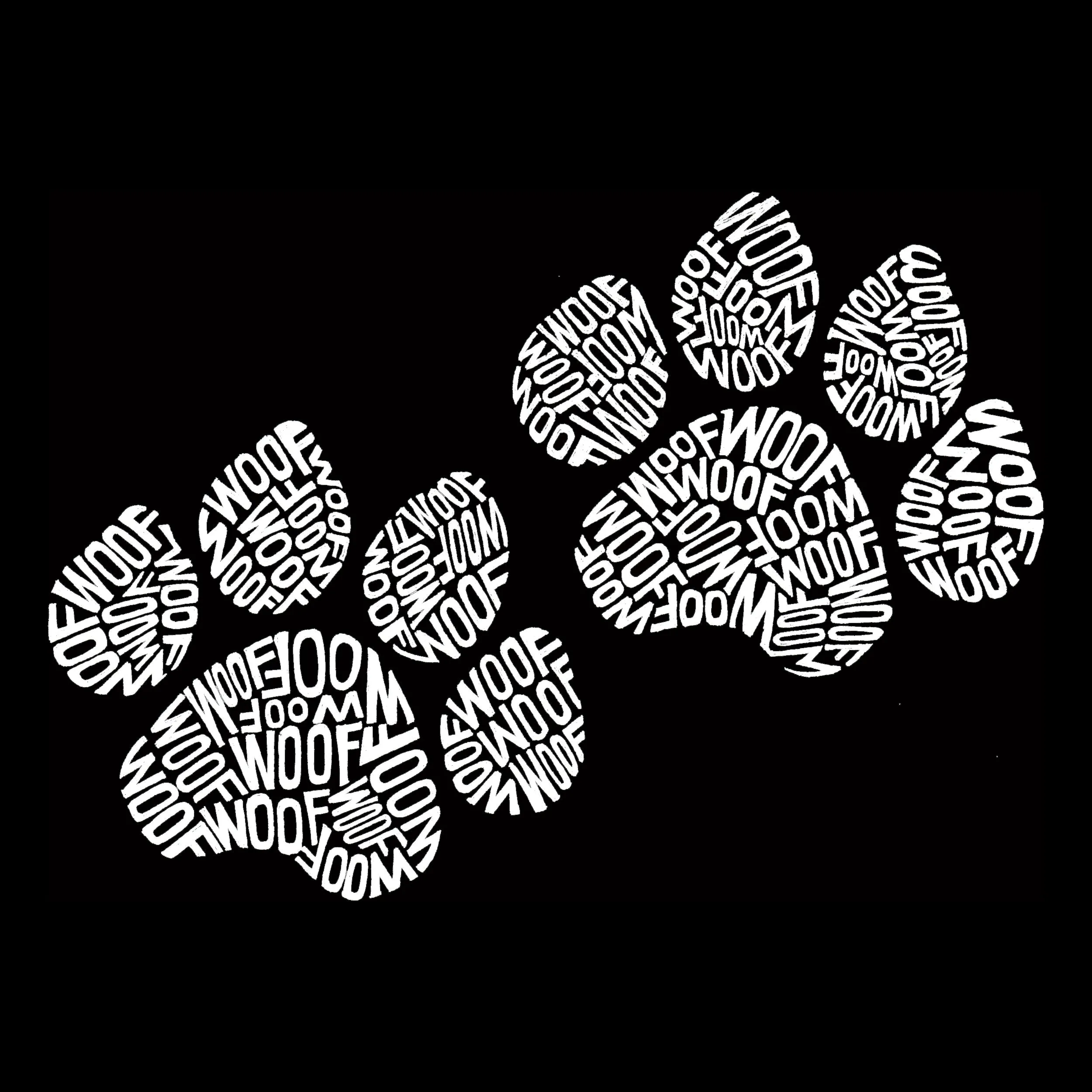 Woof Paw Prints - Men's Premium Blend Word Art T-Shirt sold by LA Pop Art product image thumbnail 2