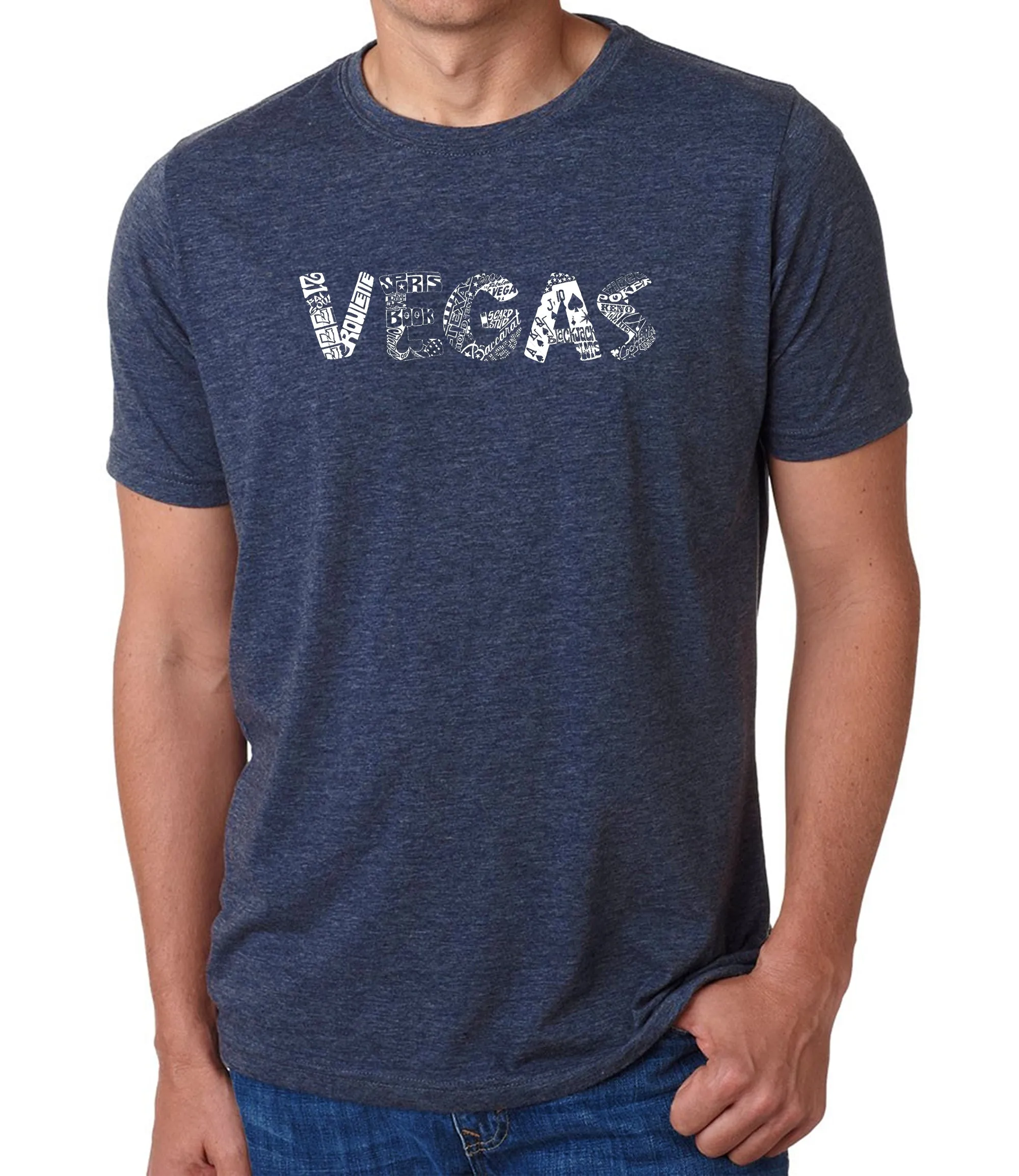 VEGAS - Men's Premium Blend Word Art T-Shirt sold by LA Pop Art product image thumbnail 3