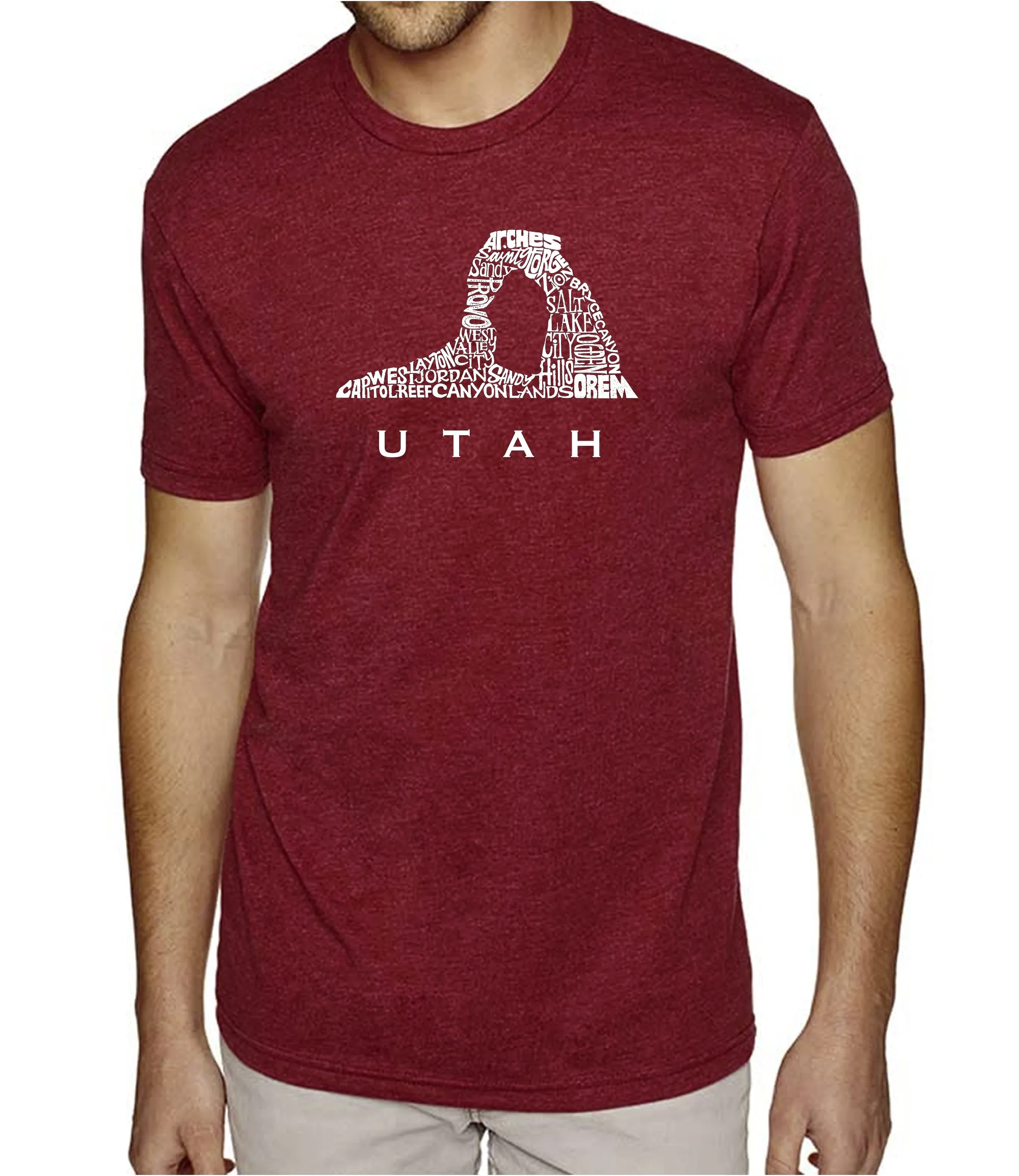 Utah - Men's Premium Blend Word Art T-Shirt sold by LA Pop Art product image thumbnail 4