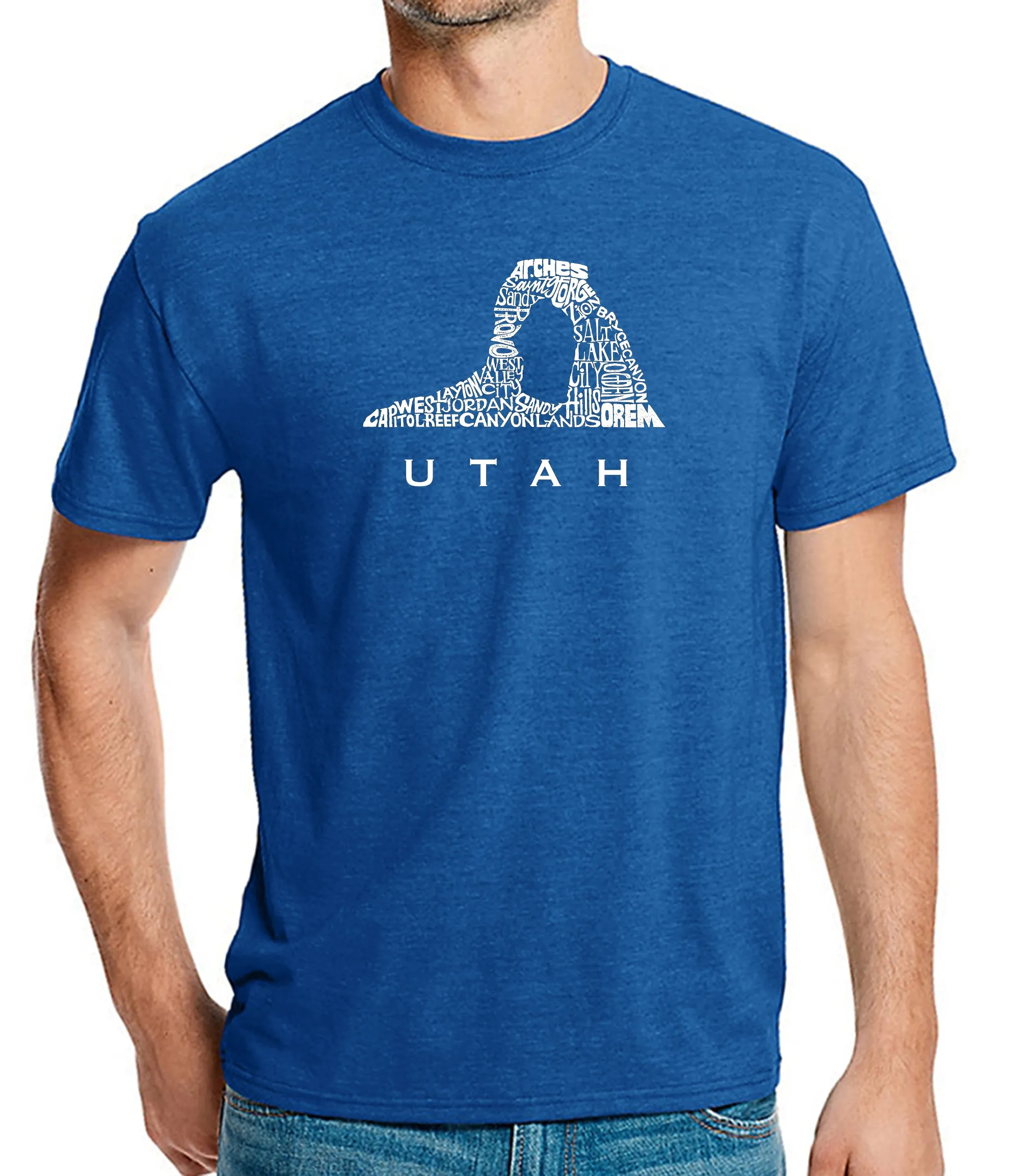 Utah - Men's Premium Blend Word Art T-Shirt sold by LA Pop Art product image thumbnail 5