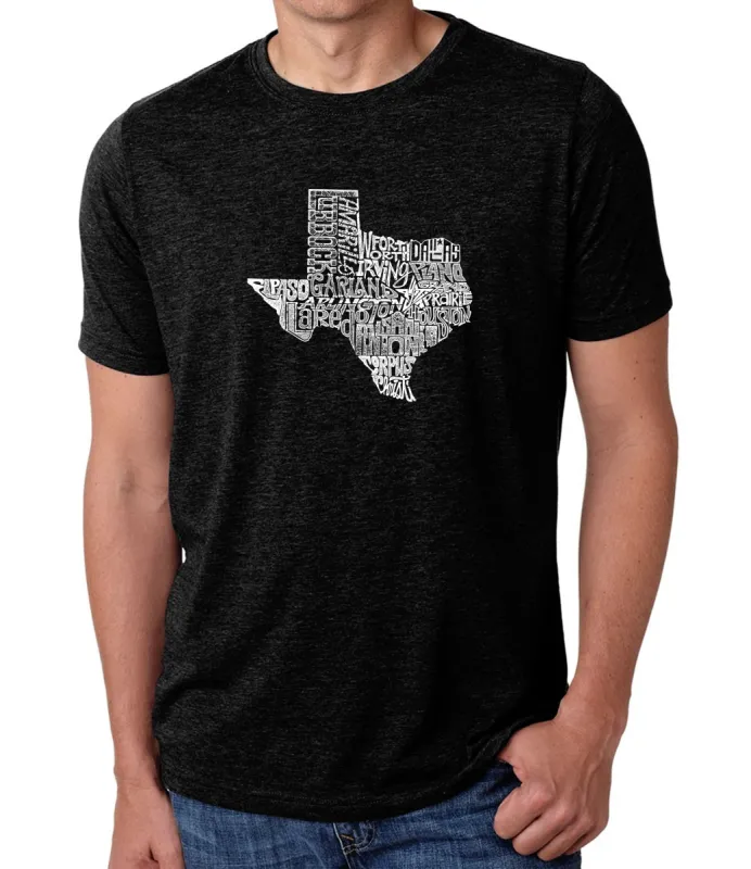 The Great State of Texas - Men's Premium Blend Word Art T-Shirt sold by LA Pop Art