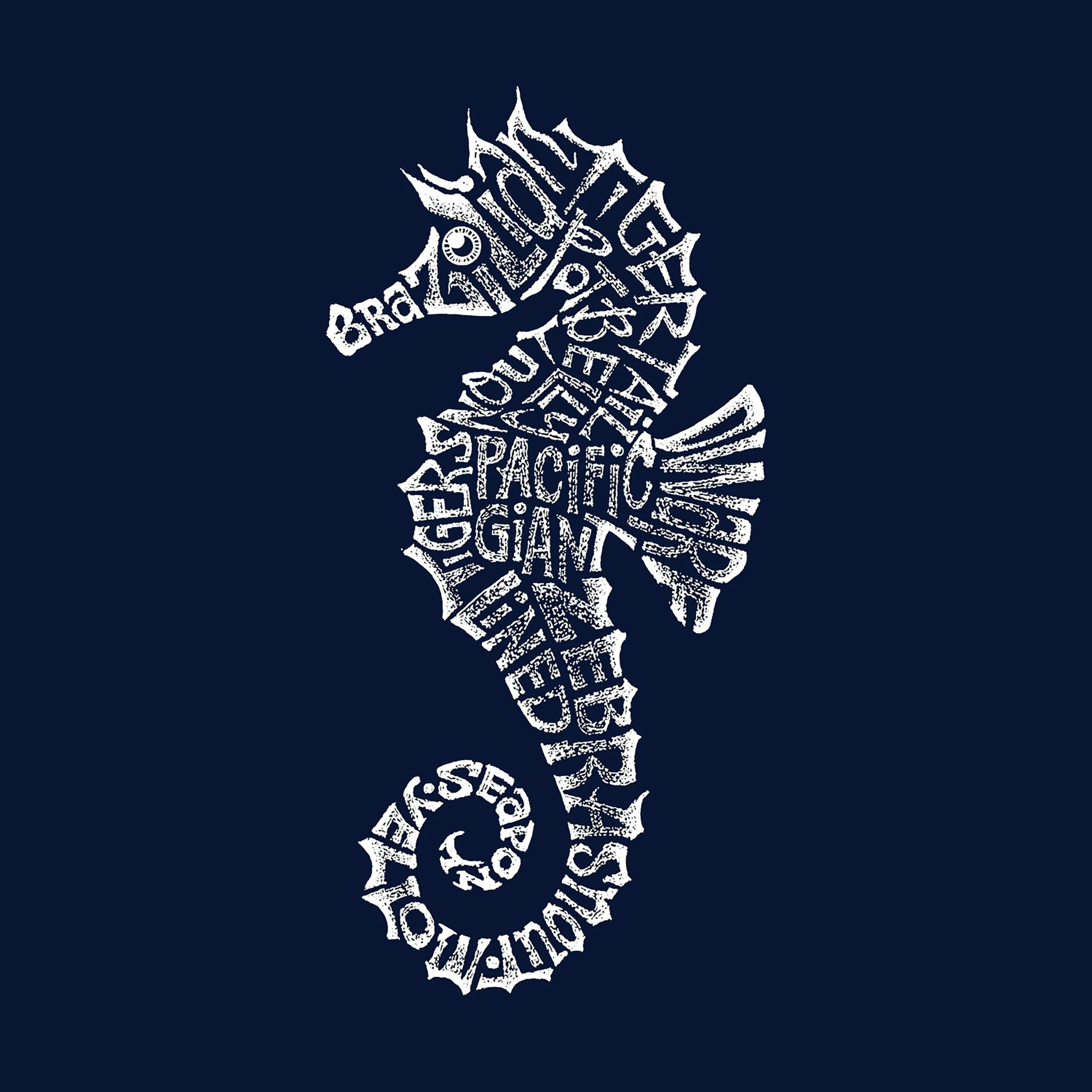 Types of Seahorse - Men's Premium Blend Word Art T-Shirt sold by LA Pop Art product image thumbnail 2