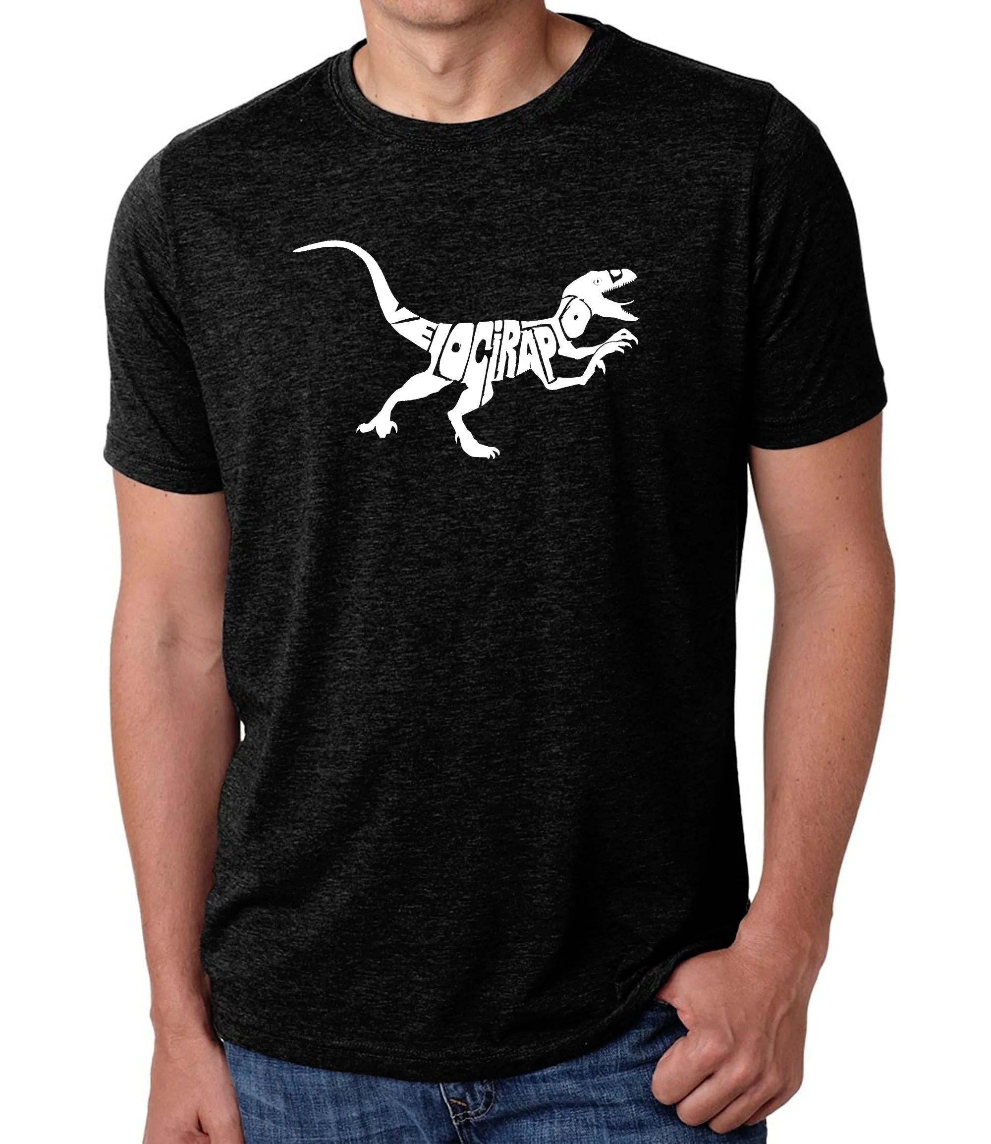 Velociraptor - Men's Premium Blend Word Art T-Shirt sold by LA Pop Art