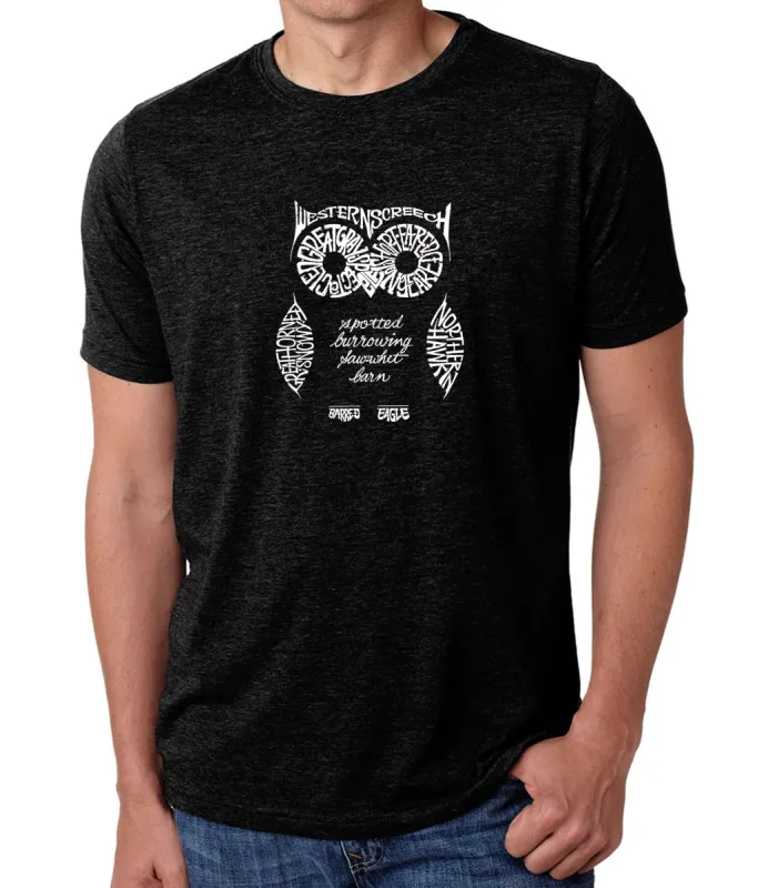 Owl - Men's Premium Blend Word Art T-Shirt sold by LA Pop Art