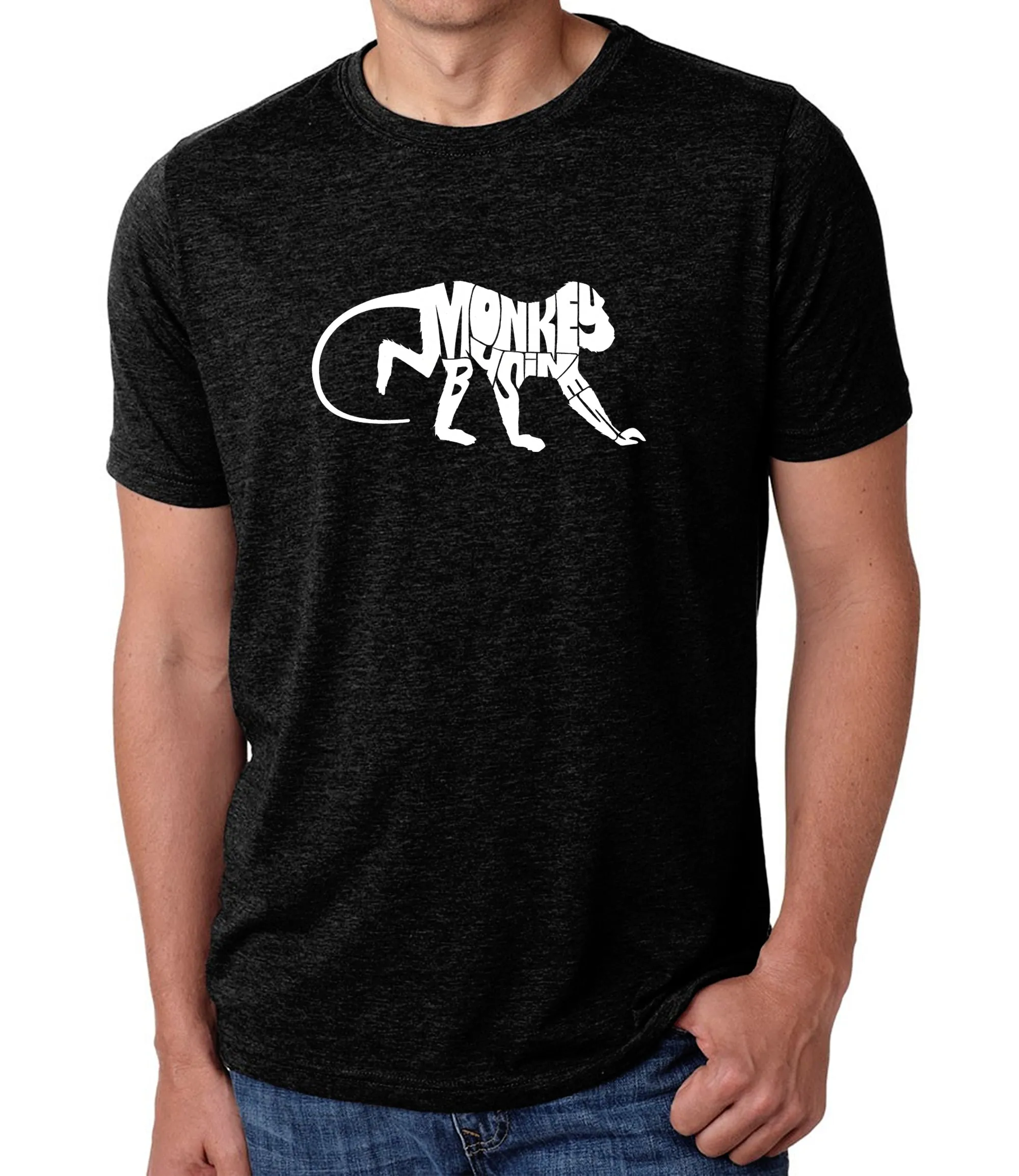 Monkey Business - Men's Premium Blend Word Art T-Shirt sold by LA Pop Art