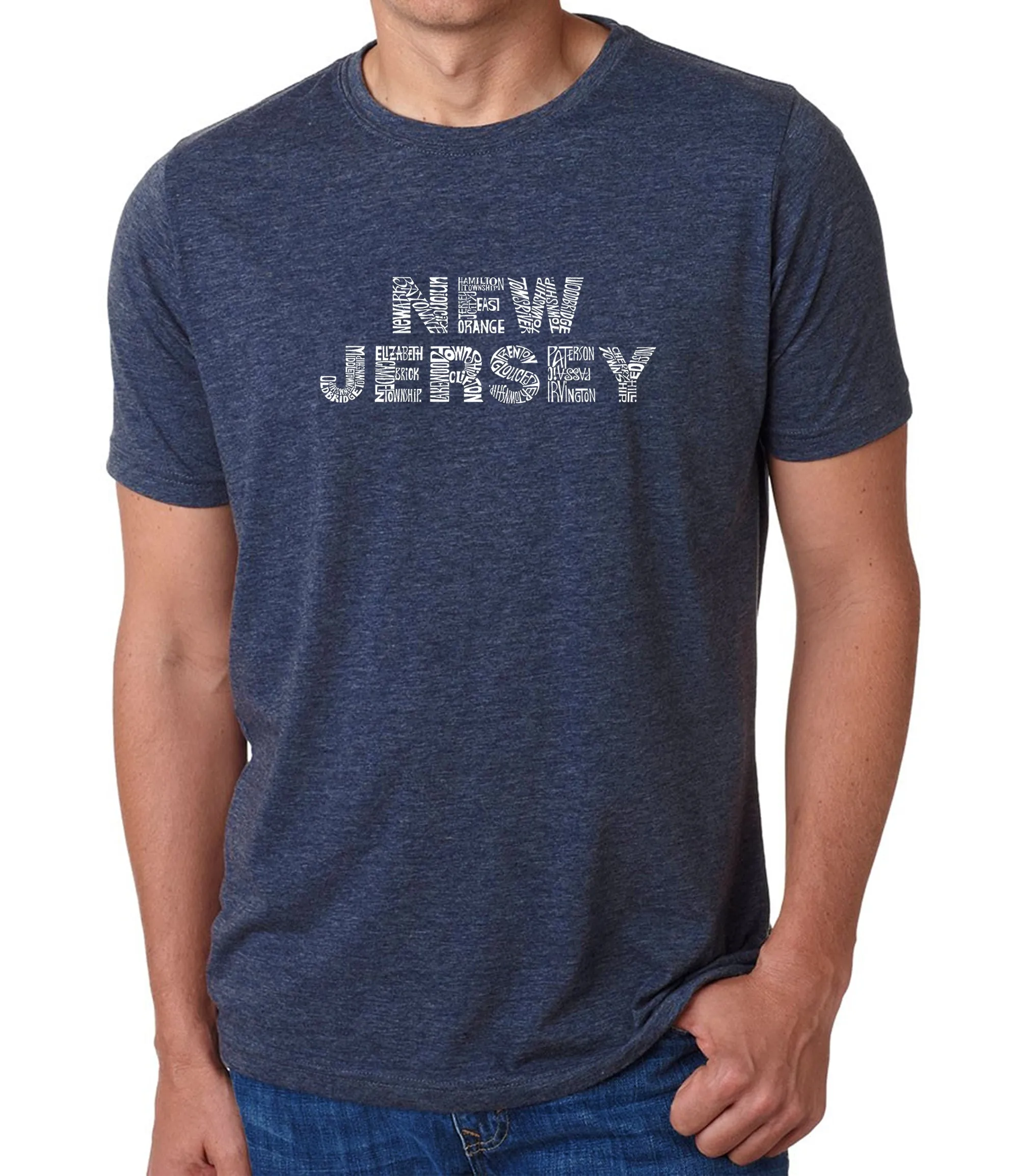 NEW JERSEY NEIGHBORHOODS - Men's Premium Blend Word Art T-Shirt sold by LA Pop Art product image thumbnail 3