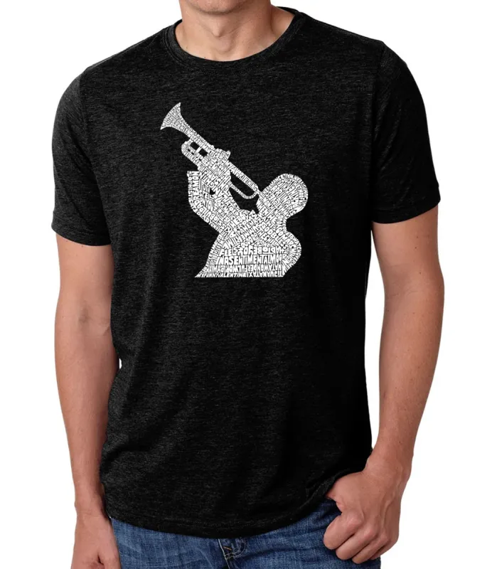 ALL TIME JAZZ SONGS - Men's Premium Blend Word Art T-Shirt sold by LA Pop Art
