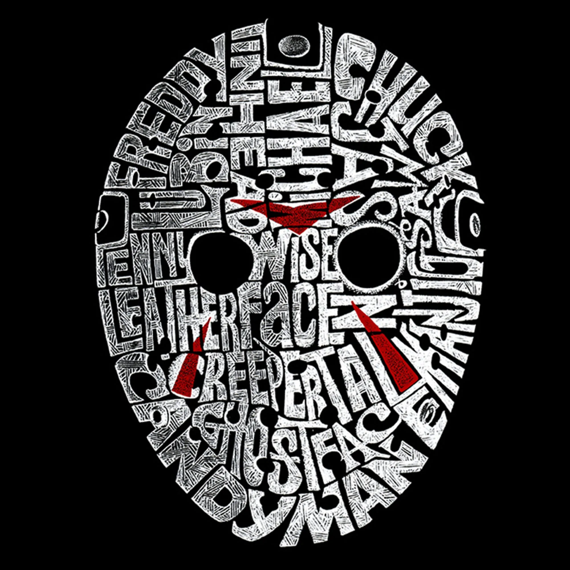 Slasher Movie Villians - Men's Premium Blend Word Art T-Shirt sold by LA Pop Art product image thumbnail 2