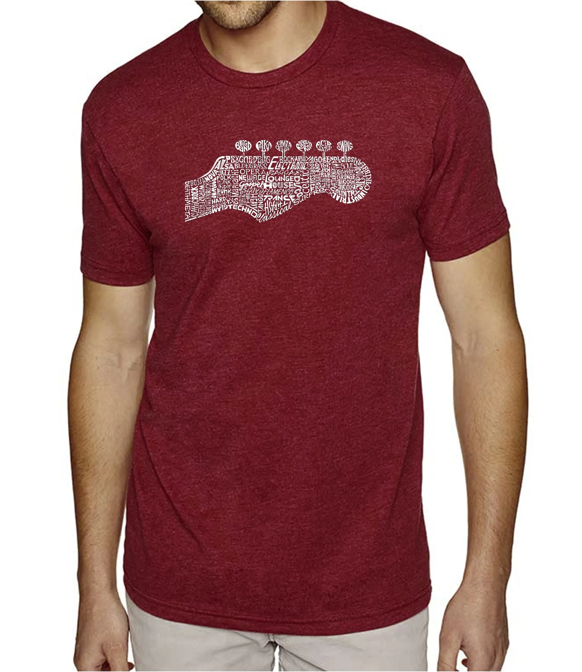 Guitar Head - Men's Premium Blend Word Art T-Shirt sold by LA Pop Art product image thumbnail 4
