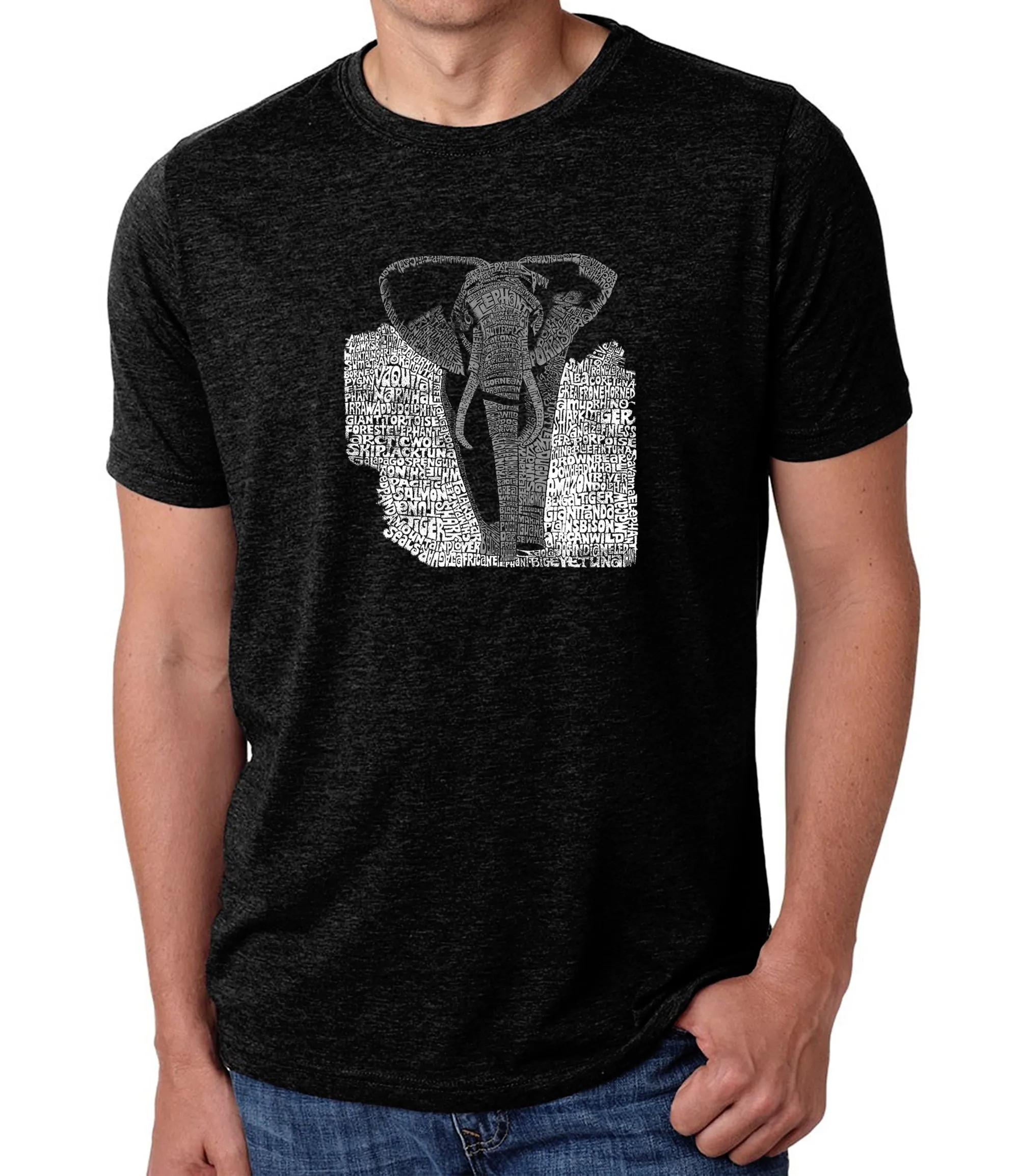 ELEPHANT - Men's Premium Blend Word Art T-Shirt sold by LA Pop Art