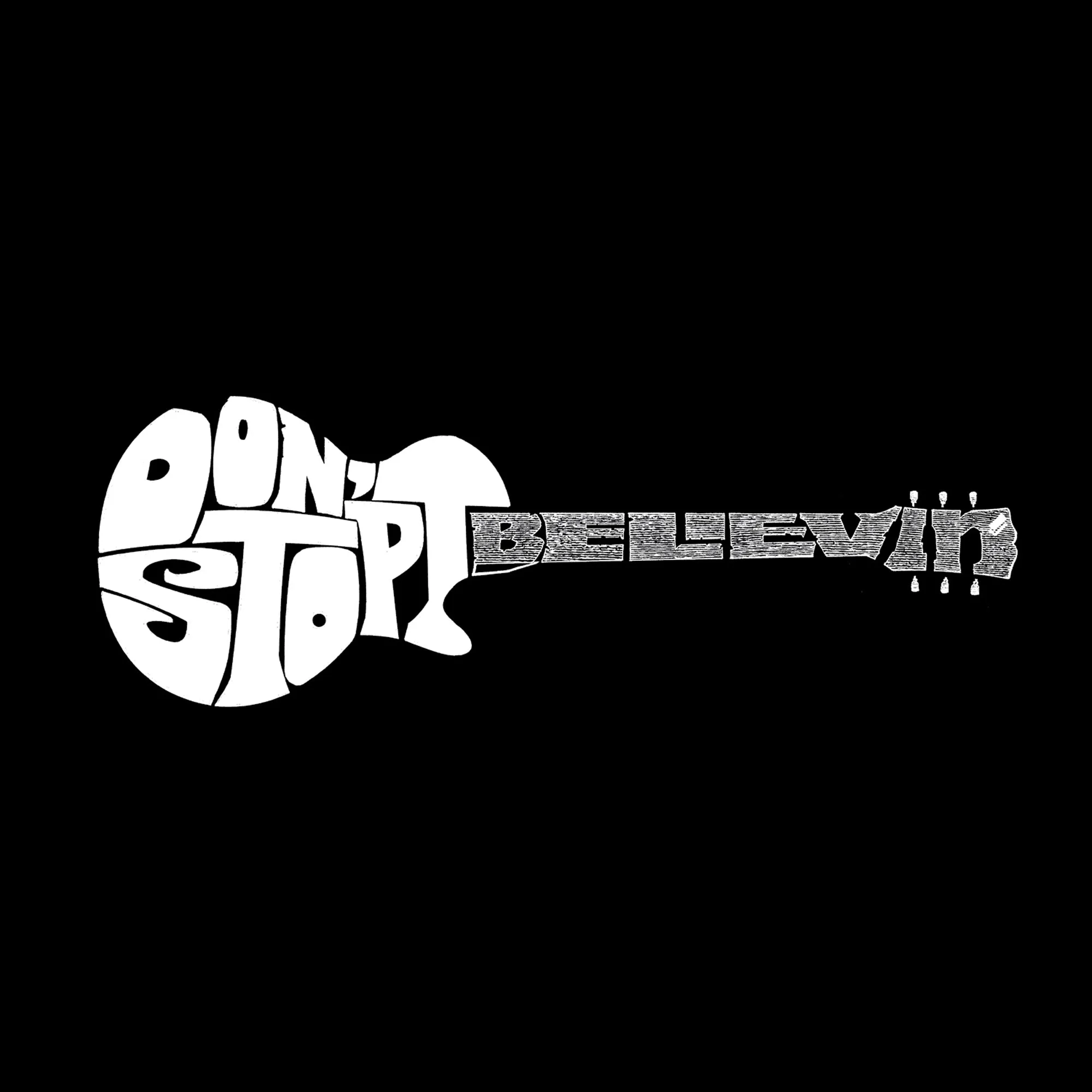Don't Stop Believin' - Men's Premium Blend Word Art T-Shirt sold by LA Pop Art product image thumbnail 2