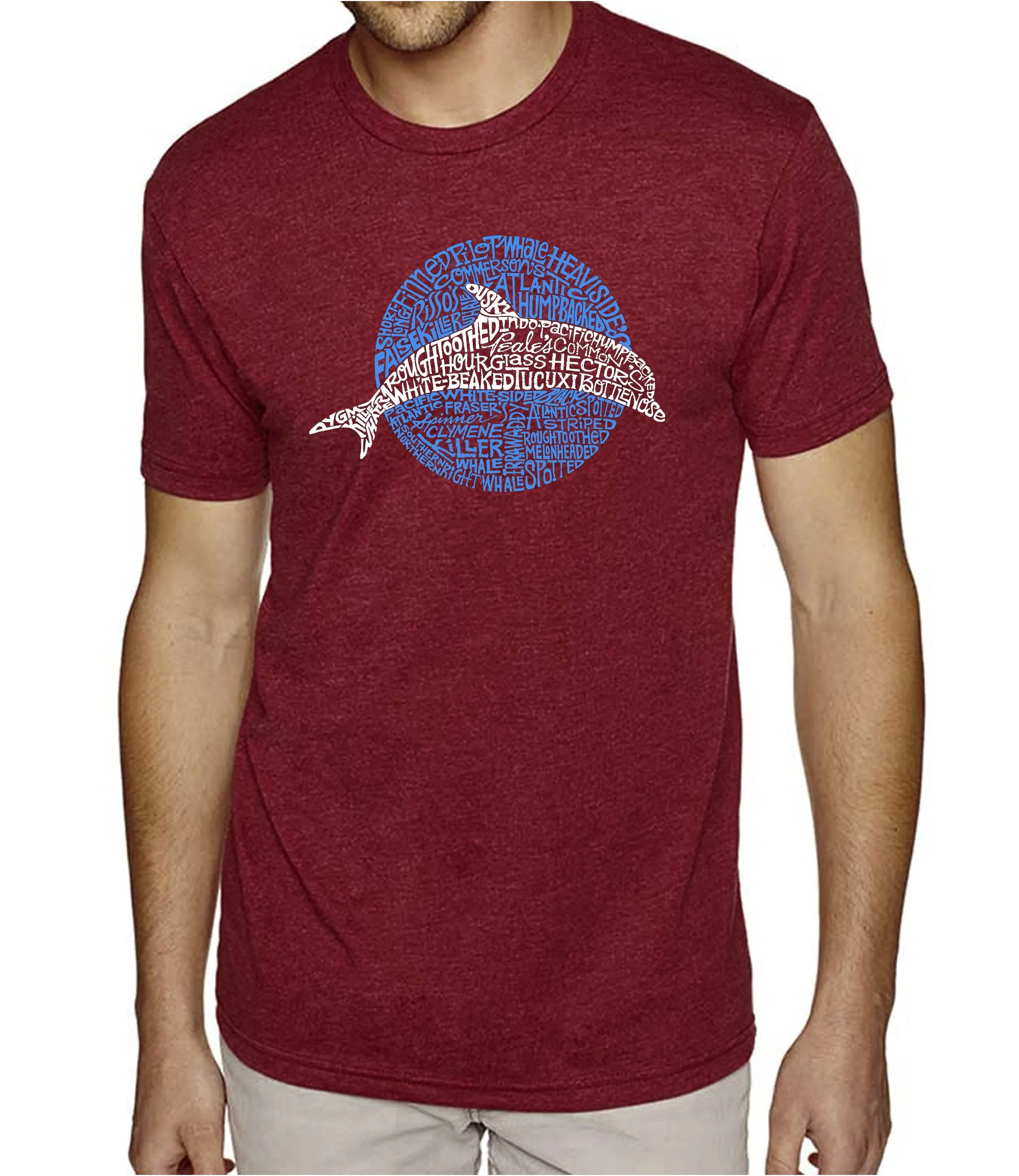 Species of Dolphin - Men's Premium Blend Word Art T-Shirt sold by LA Pop Art product image thumbnail 4