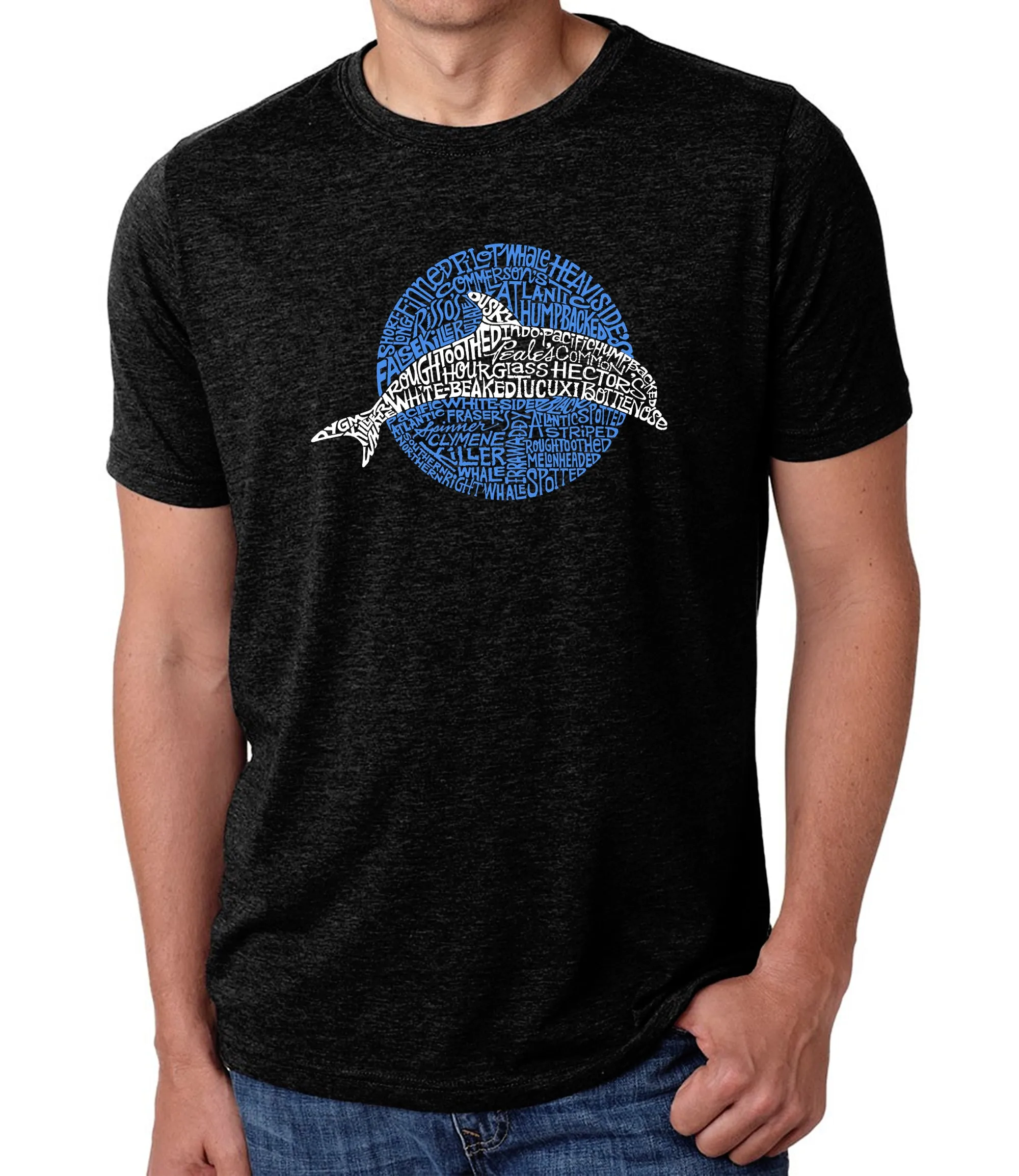 Species of Dolphin - Men's Premium Blend Word Art T-Shirt sold by LA Pop Art