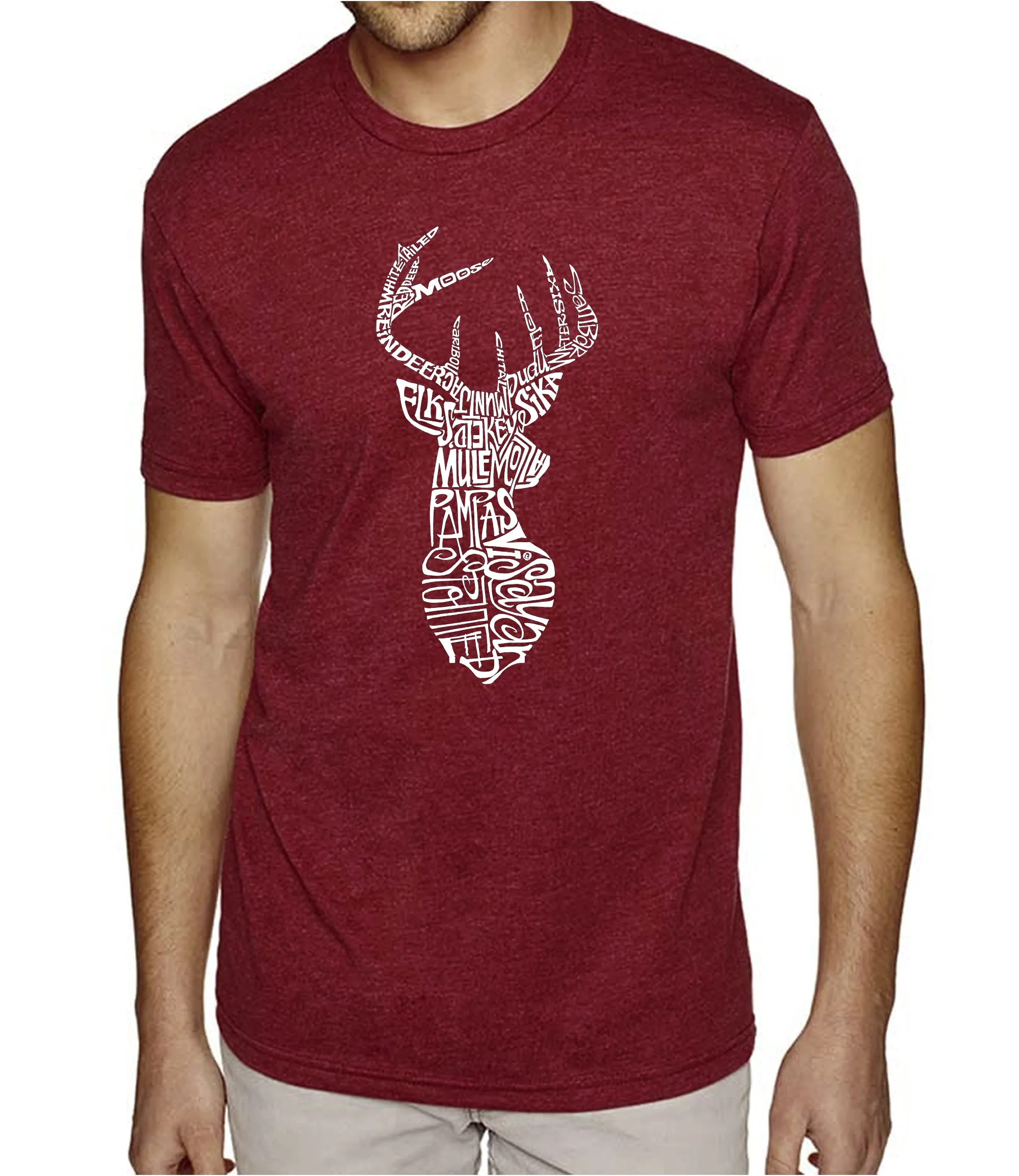 Types of Deer - Men's Premium Blend Word Art T-Shirt sold by LA Pop Art product image thumbnail 4