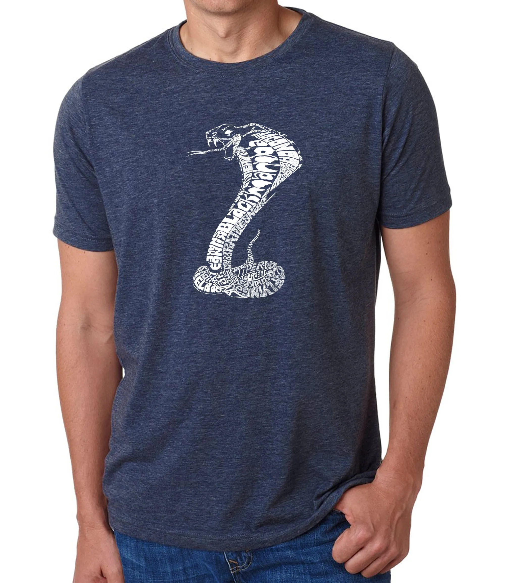 Types of Snakes - Men's Premium Blend Word Art T-Shirt sold by LA Pop Art product image thumbnail 3