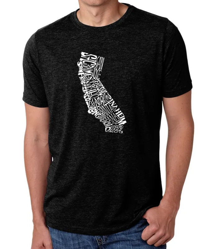 California State - Men's Premium Blend Word Art T-Shirt sold by LA Pop Art