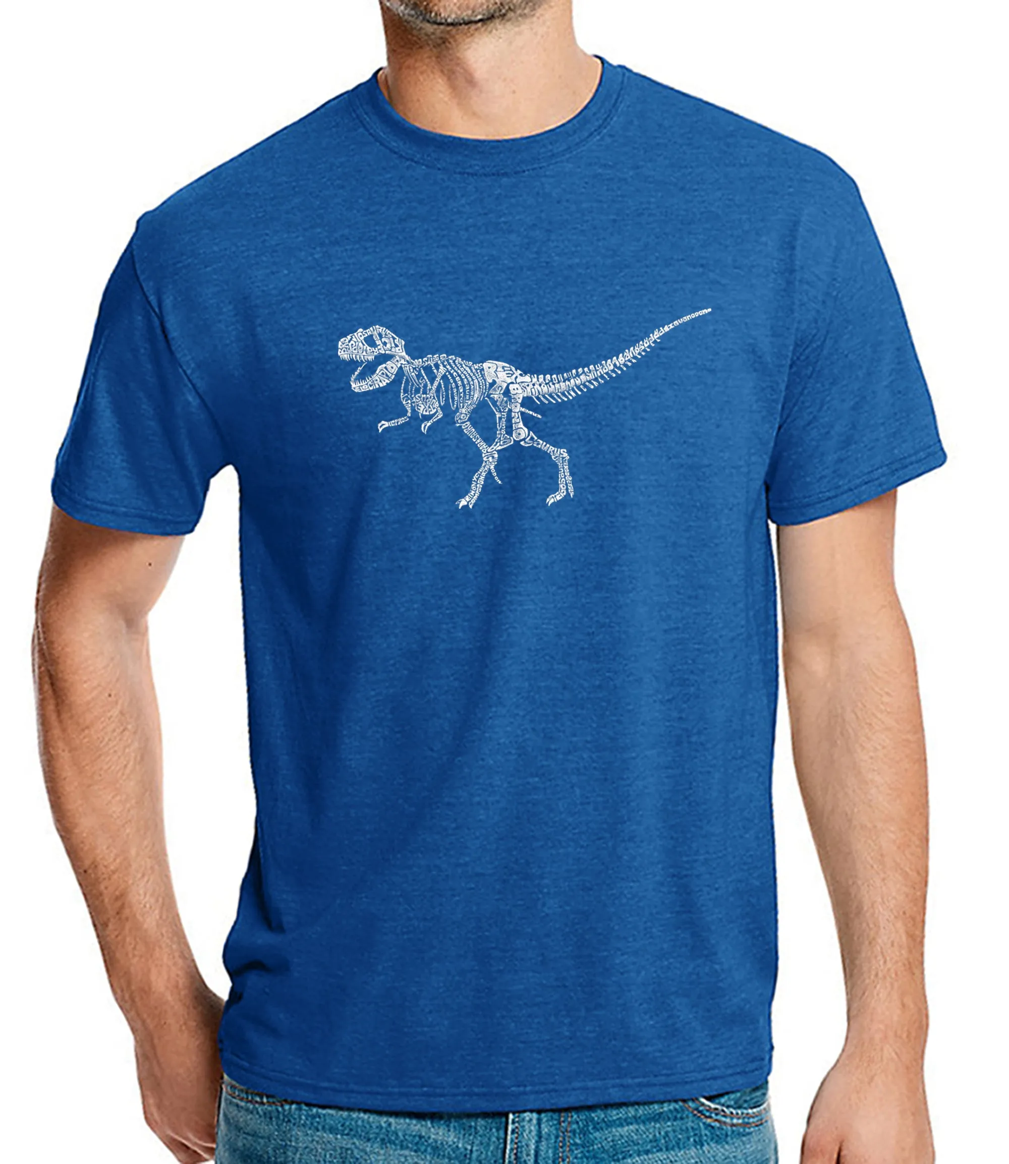 Dinosaur TRex Skeleton - Men's Premium Blend Word Art T-Shirt sold by LA Pop Art product image thumbnail 5