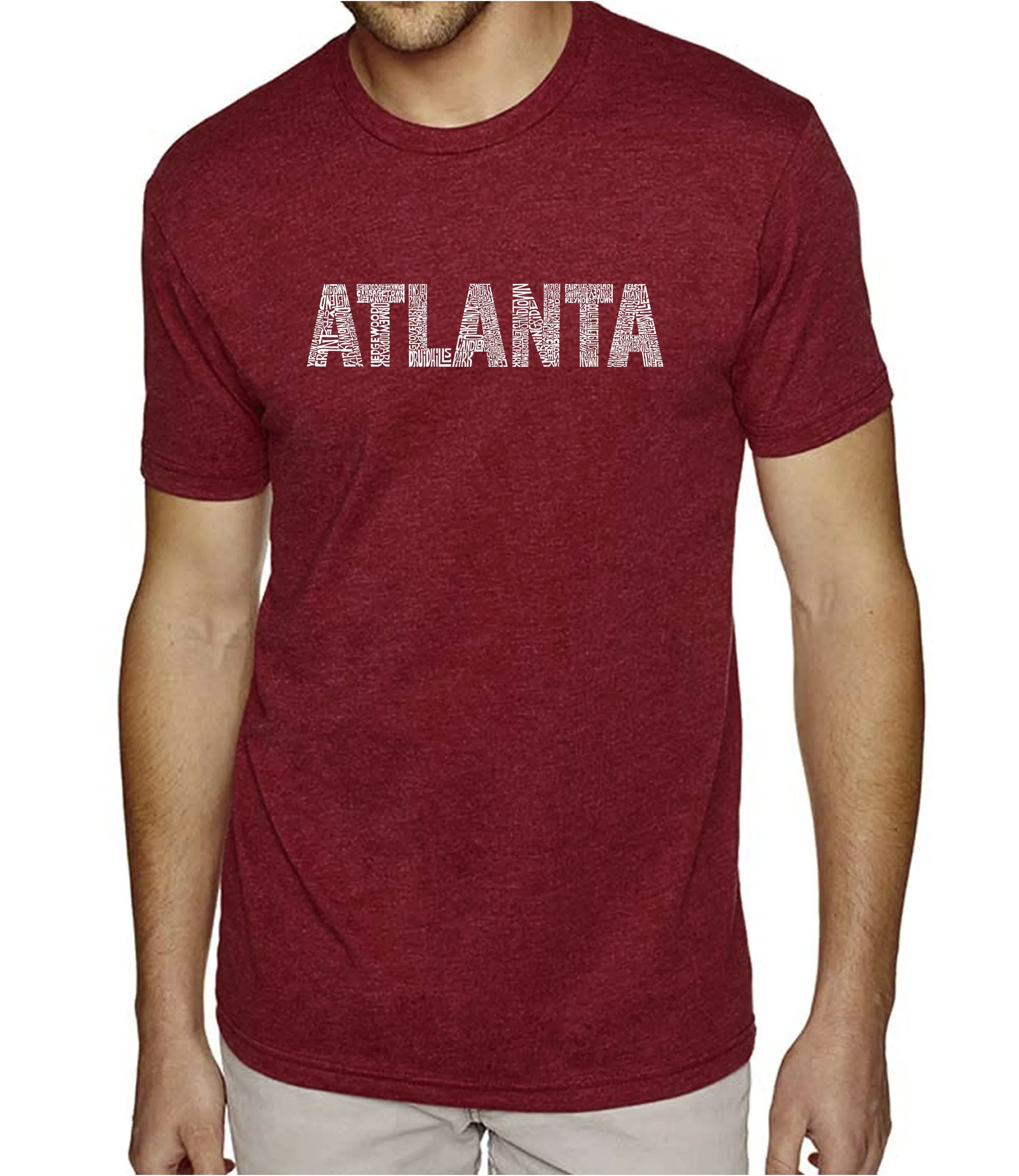 ATLANTA NEIGHBORHOODS - Men's Premium Blend Word Art T-Shirt sold by LA Pop Art product image thumbnail 4