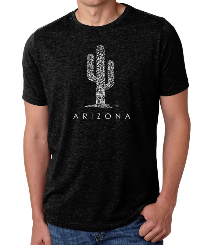 Arizona Cities - Men's Premium Blend Word Art T-Shirt sold by LA Pop Art