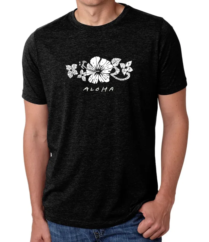 ALOHA - Men's Premium Blend Word Art T-Shirt sold by LA Pop Art