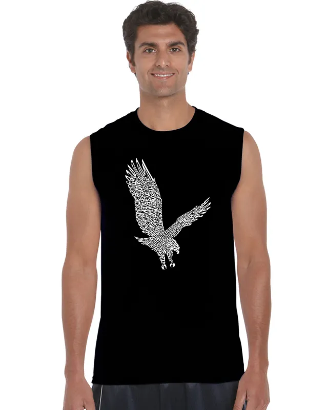 Eagle - Men's Word Art Sleeveless T-Shirt sold by LA Pop Art