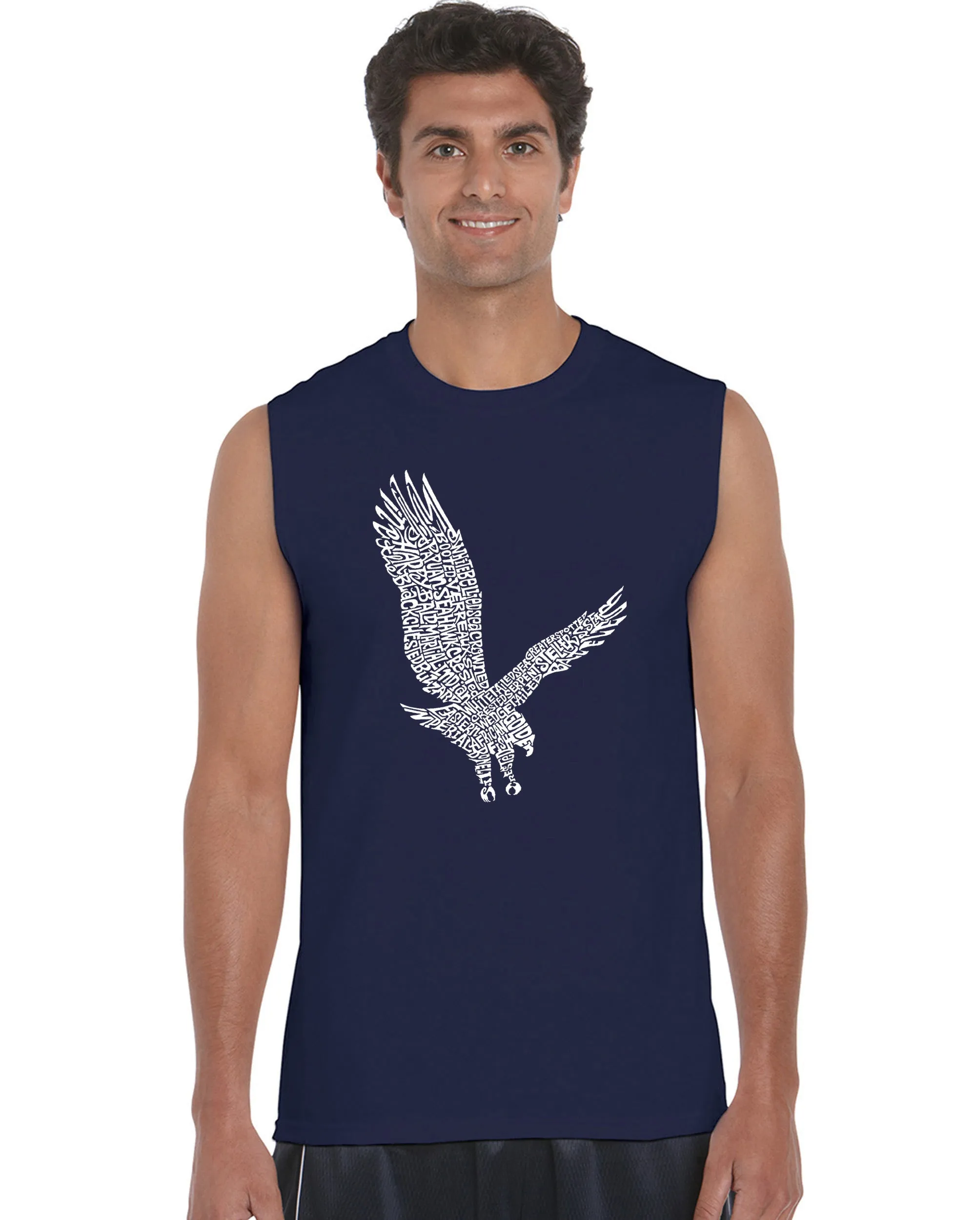 Eagle - Men's Word Art Sleeveless T-Shirt sold by LA Pop Art product image thumbnail 3