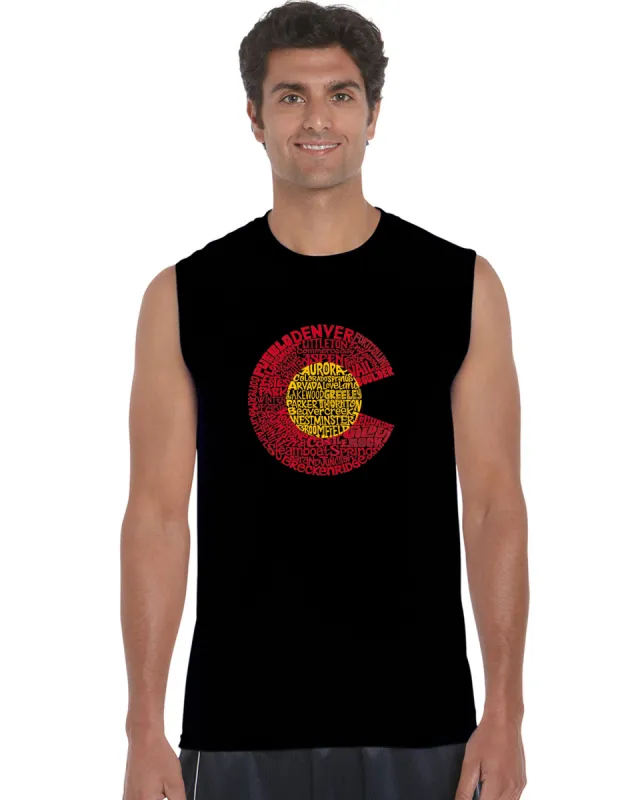Colorado - Men's Word Art Sleeveless T-Shirt sold by LA Pop Art