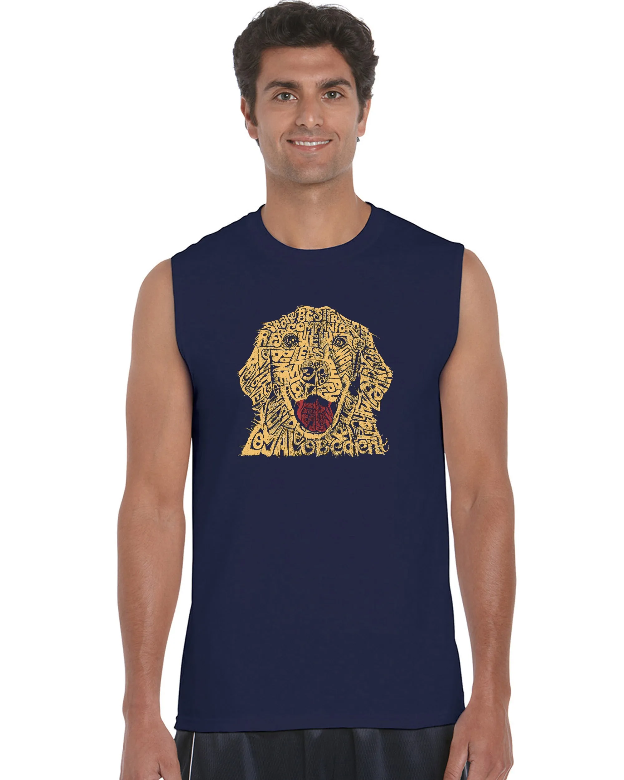 Dog - Men's Word Art Sleeveless T-Shirt sold by LA Pop Art product image thumbnail 3