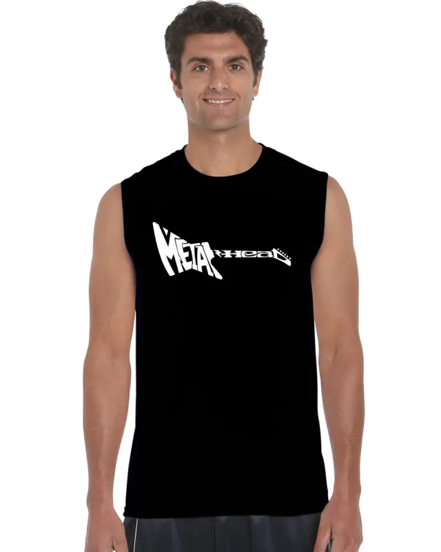 Metal Head - Men's Word Art Sleeveless T-Shirt sold by LA Pop Art