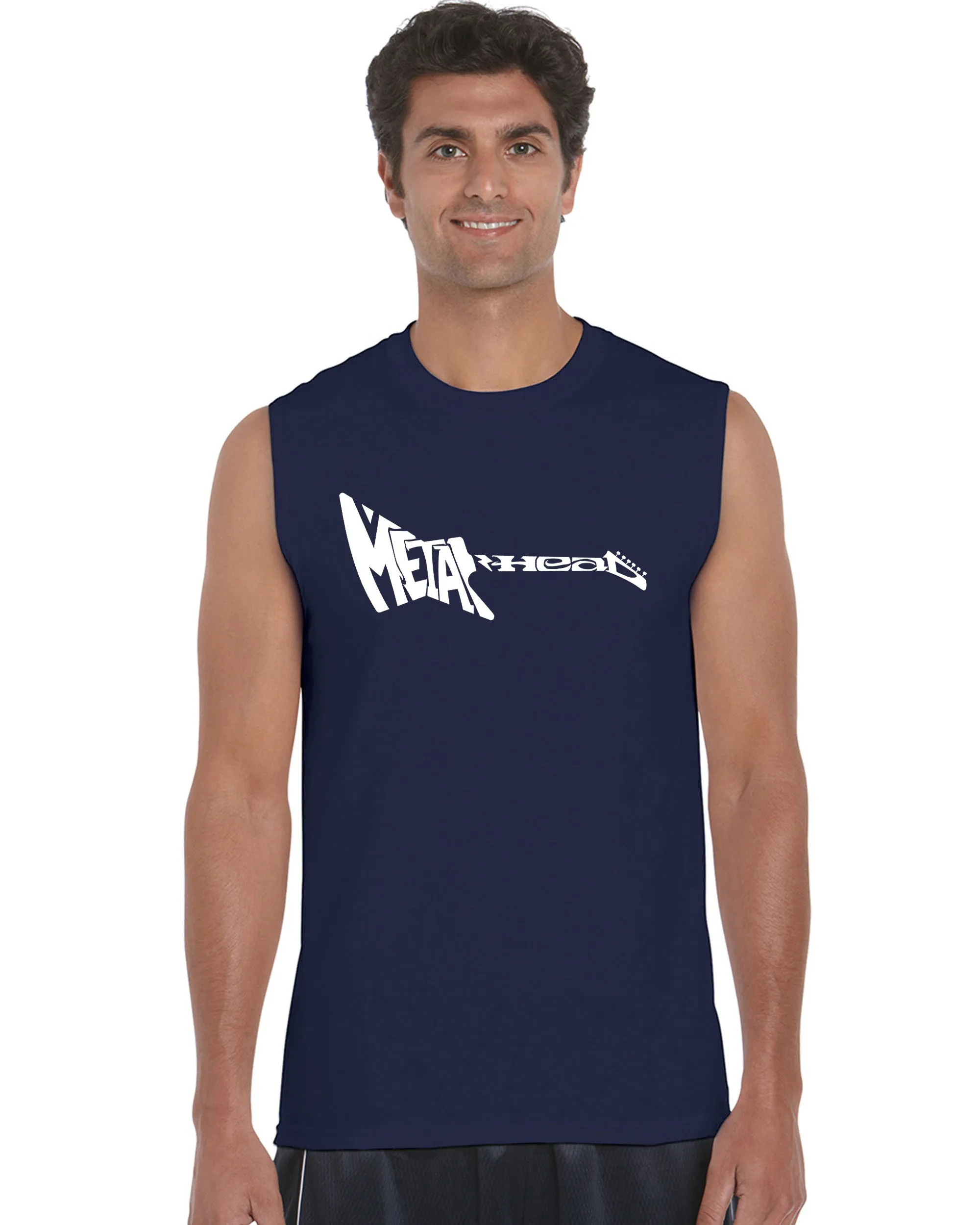 Metal Head - Men's Word Art Sleeveless T-Shirt sold by LA Pop Art product image thumbnail 3