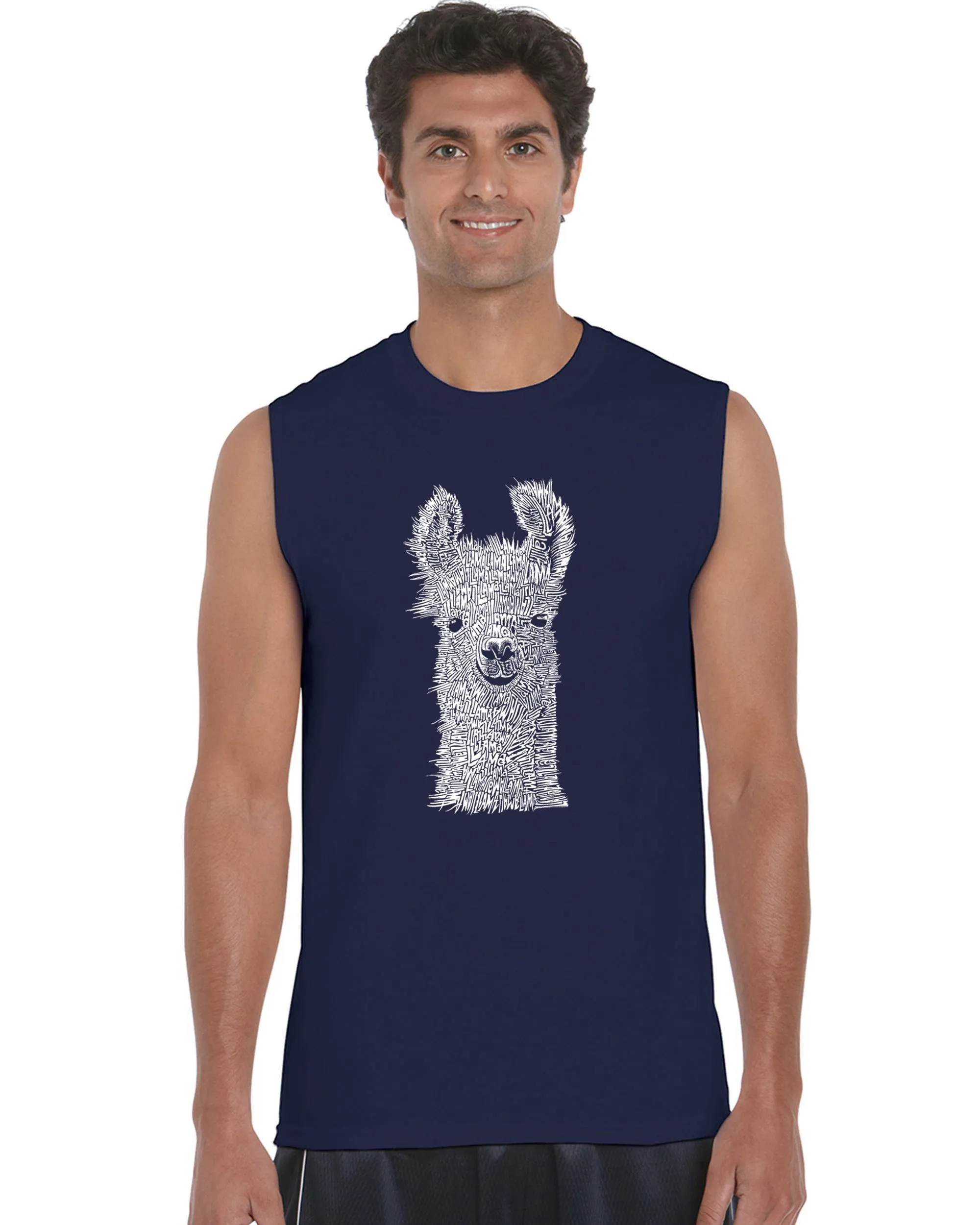 Llama - Men's Word Art Sleeveless T-Shirt sold by LA Pop Art product image thumbnail 3