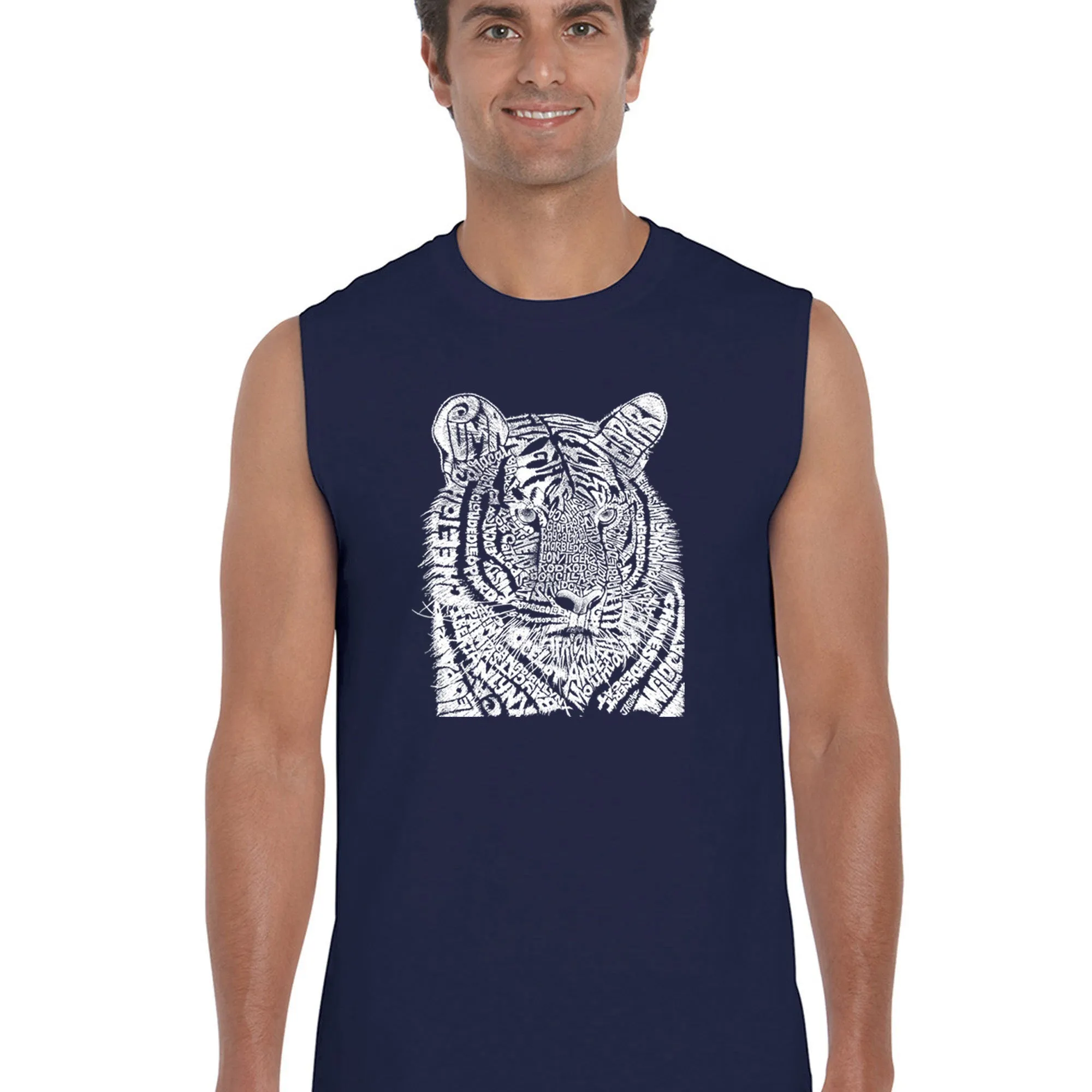 Big Cats - Men's Word Art Sleeveless T-Shirt sold by LA Pop Art product image thumbnail 3
