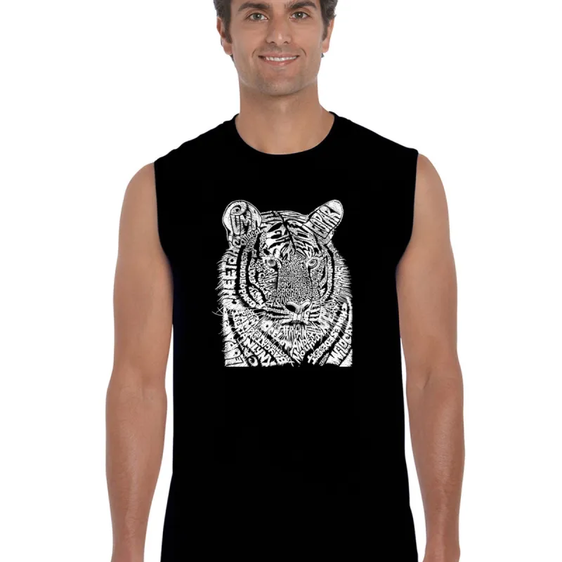 Big Cats -  Men's Word Art Sleeveless T-Shirt sold by LA Pop Art