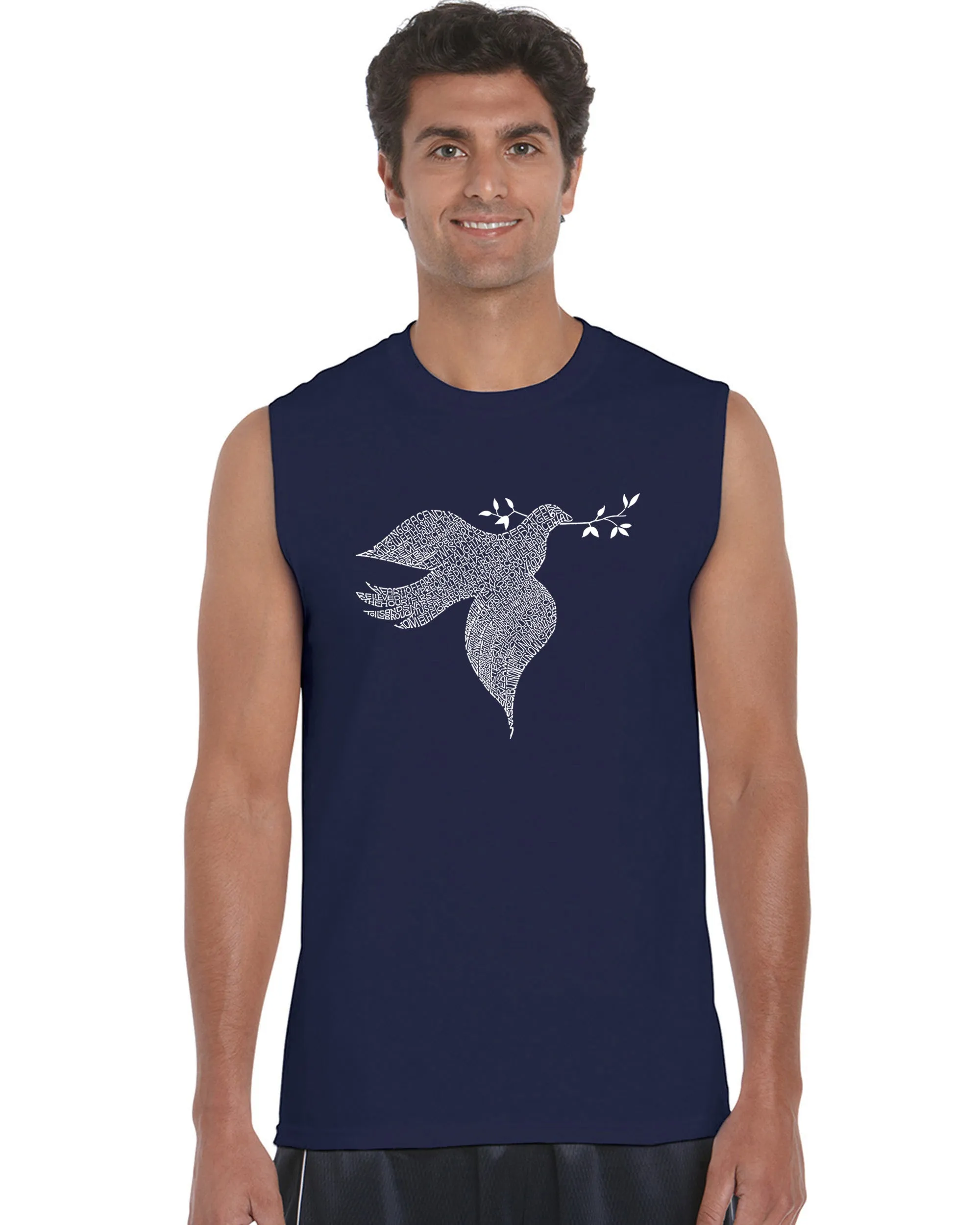Dove - Men's Word Art Sleeveless T-Shirt sold by LA Pop Art product image thumbnail 3