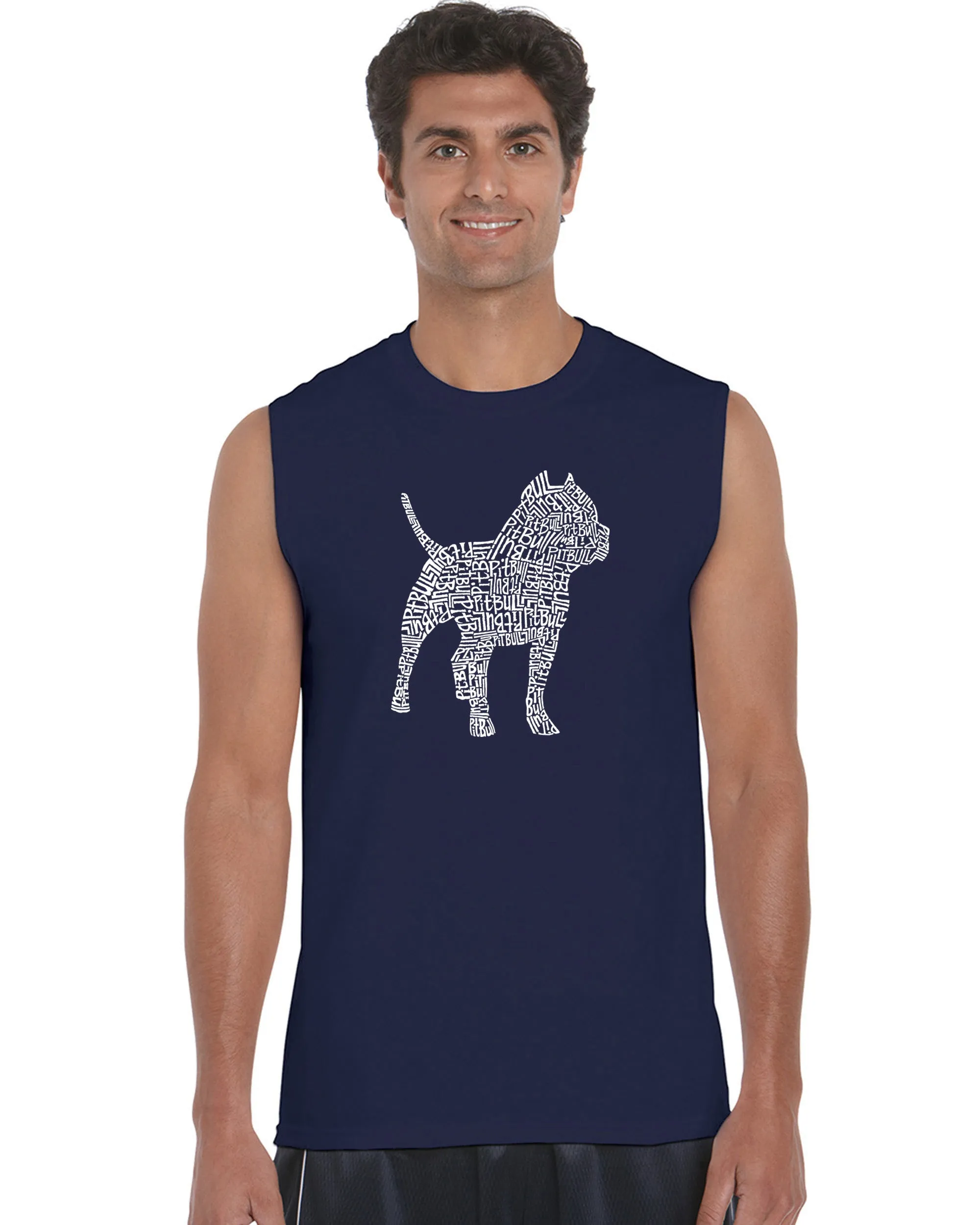 Pitbull - Men's Word Art Sleeveless T-Shirt sold by LA Pop Art product image thumbnail 3