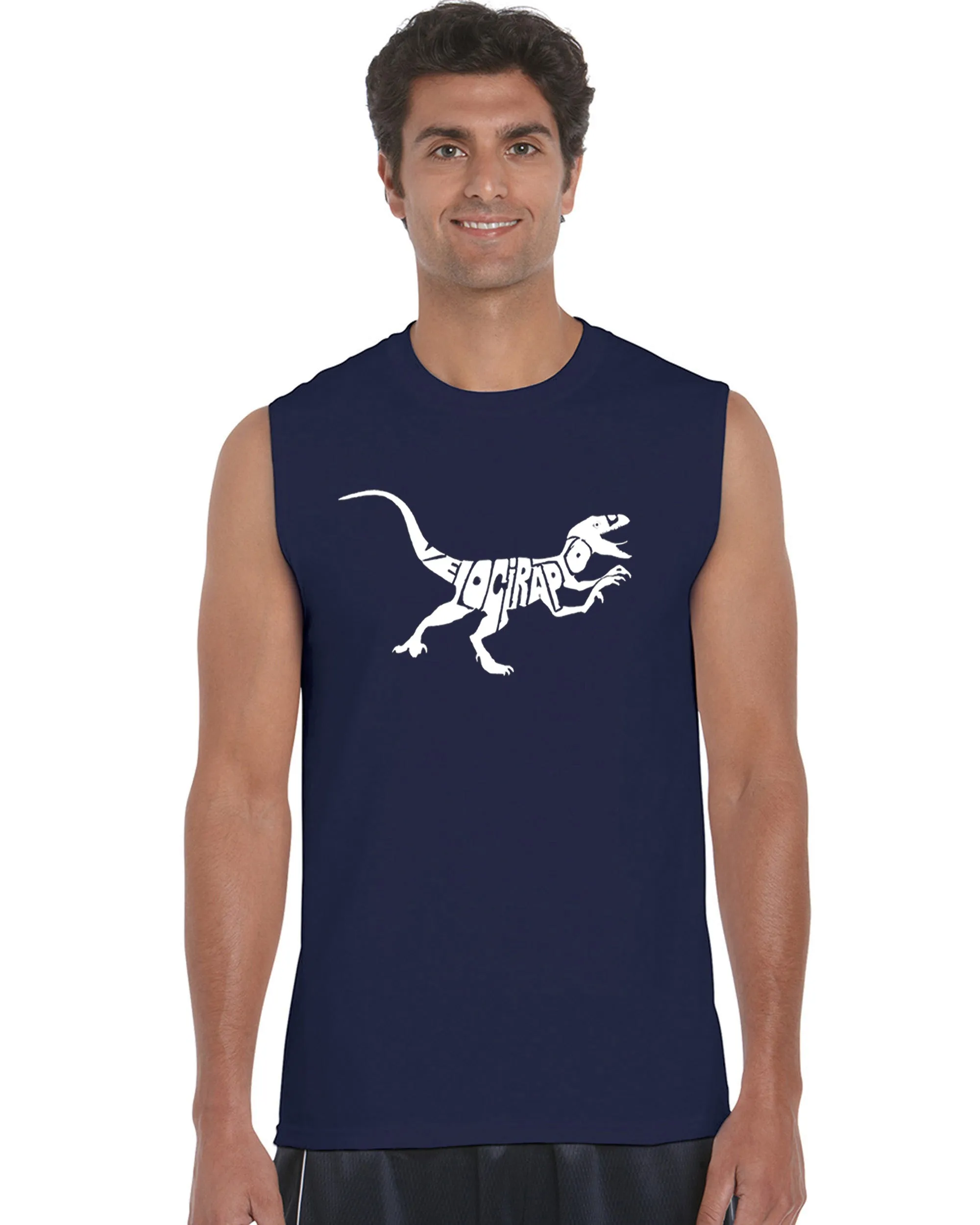 Velociraptor - Men's Word Art Sleeveless T-Shirt sold by LA Pop Art product image thumbnail 3