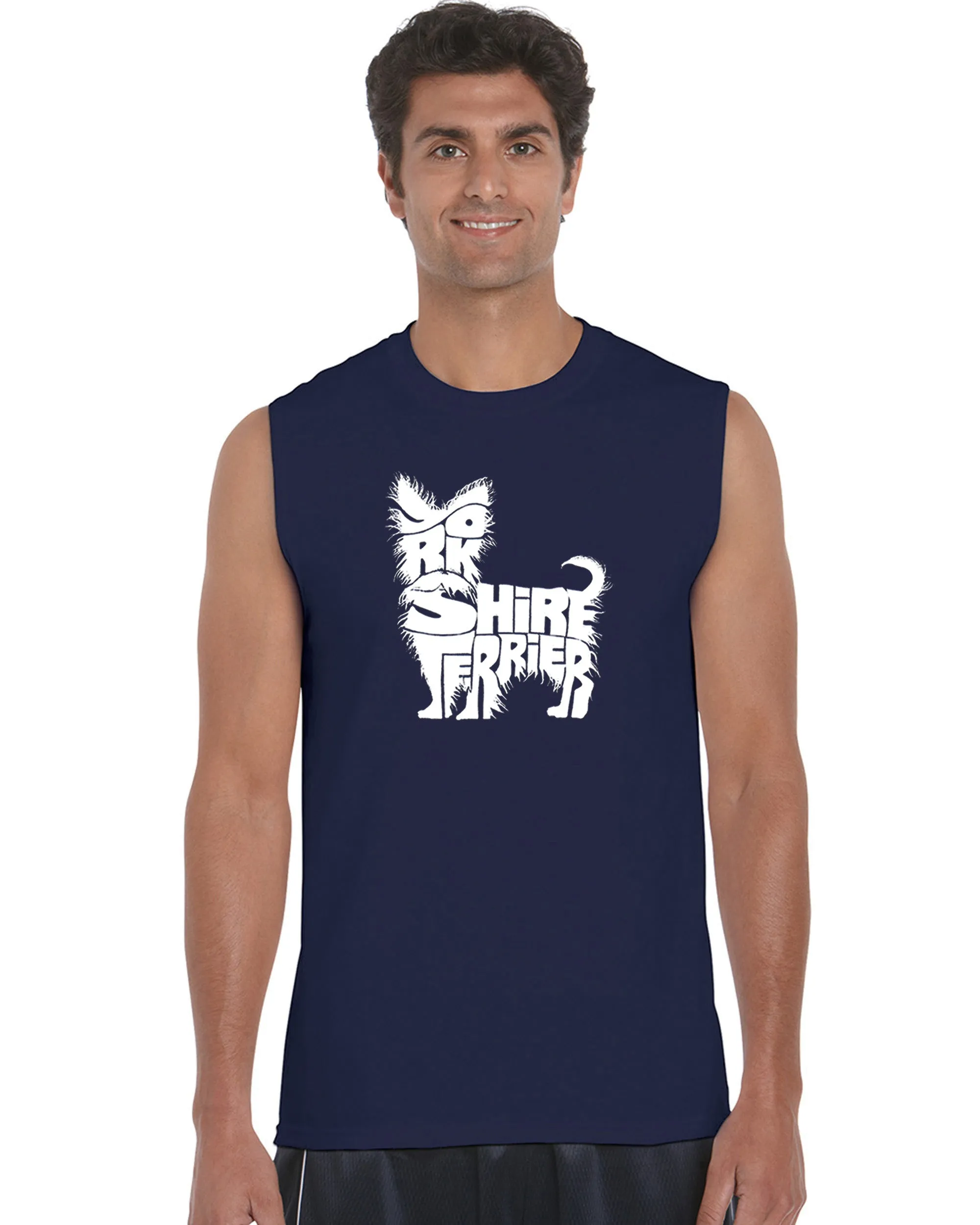 Yorkie - Men's Word Art Sleeveless T-Shirt sold by LA Pop Art product image thumbnail 3