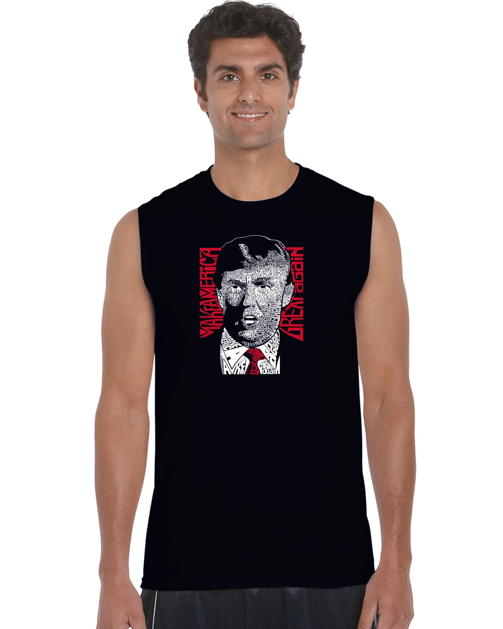 TRUMP Make America Great Again - Men's Word Art Sleeveless T-Shirt sold by LA Pop Art