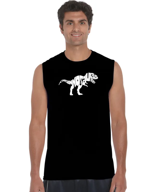 TYRANNOSAURUS REX - Men's Word Art Sleeveless T-Shirt sold by LA Pop Art