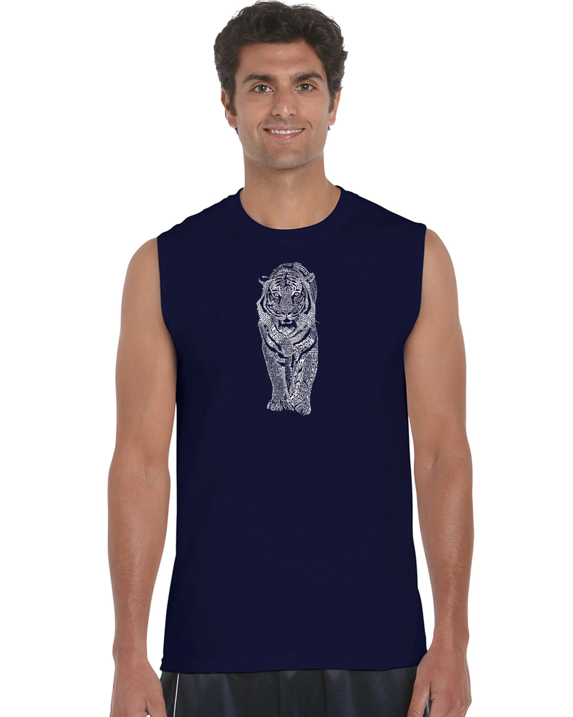 TIGER - Men's Word Art Sleeveless T-Shirt sold by LA Pop Art product image thumbnail 3