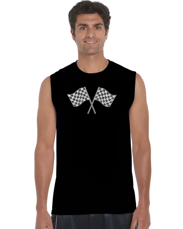 NASCAR NATIONAL SERIES RACE TRACKS - Men's Word Art Sleeveless T-Shirt sold by LA Pop Art