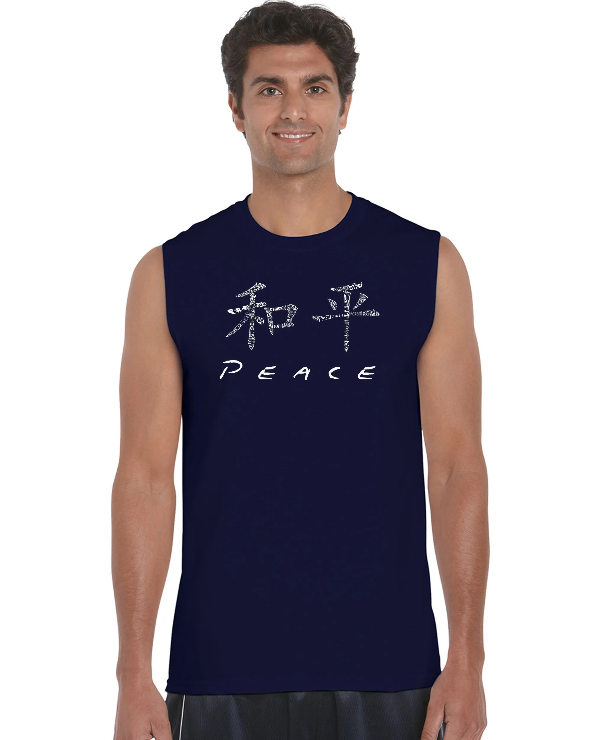 CHINESE PEACE SYMBOL - Men's Word Art Sleeveless T-Shirt sold by LA Pop Art product image thumbnail 3